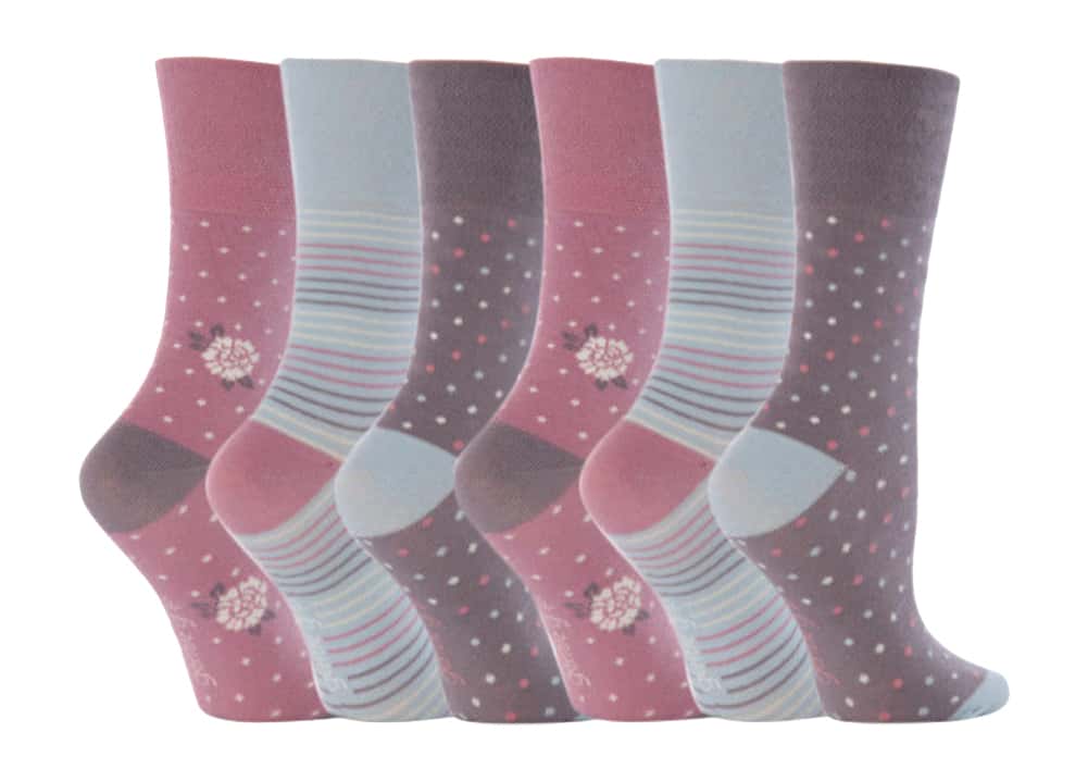 Thumbnail - Gentle Grip - 6 Paar Damen Gentle Grip nicht elastische Socken - GG01