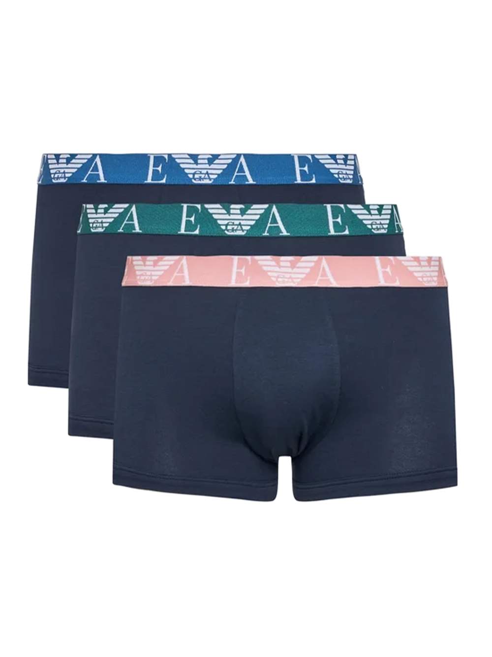 Armani Mannelijk Navy Heren 3-Pack Boxershort In Marineblauw
