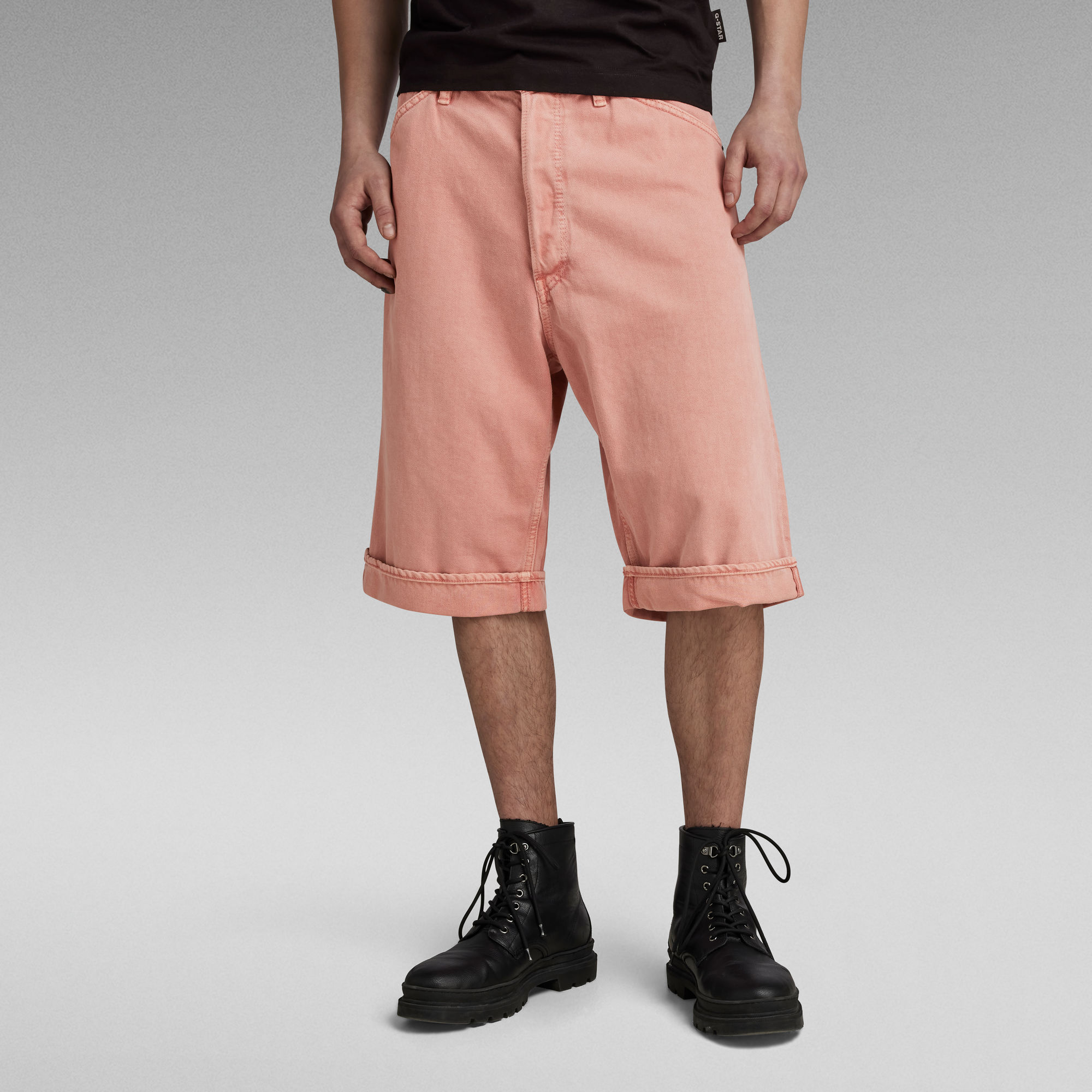 G Star Raw Mens G-Star RAW Bam Denim Shorts - Pink Cotton - Size 34 (Waist)