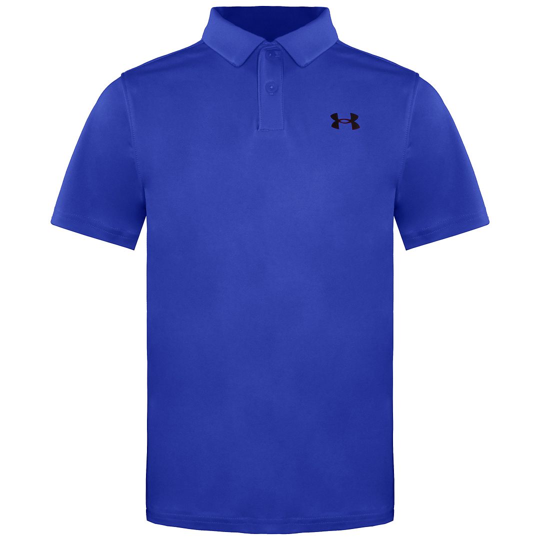 Under Armour Childrens Unisex Short Sleeve Collared Blue Kids Performance Polo Shirt 1364425 400 - Size Medium