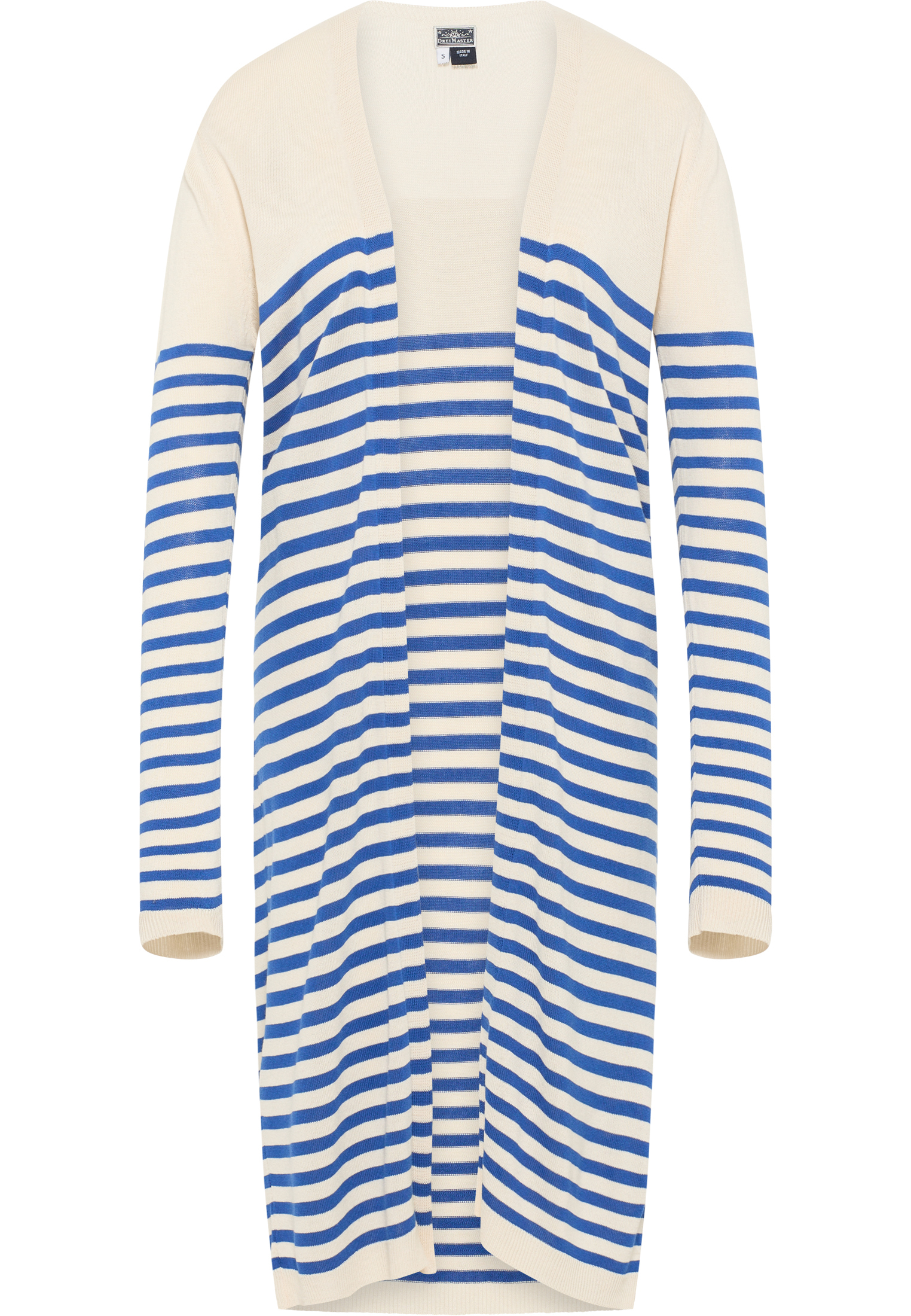 Thumbnail - Dreimaster Cardigan Damen Wollweiss Blau
