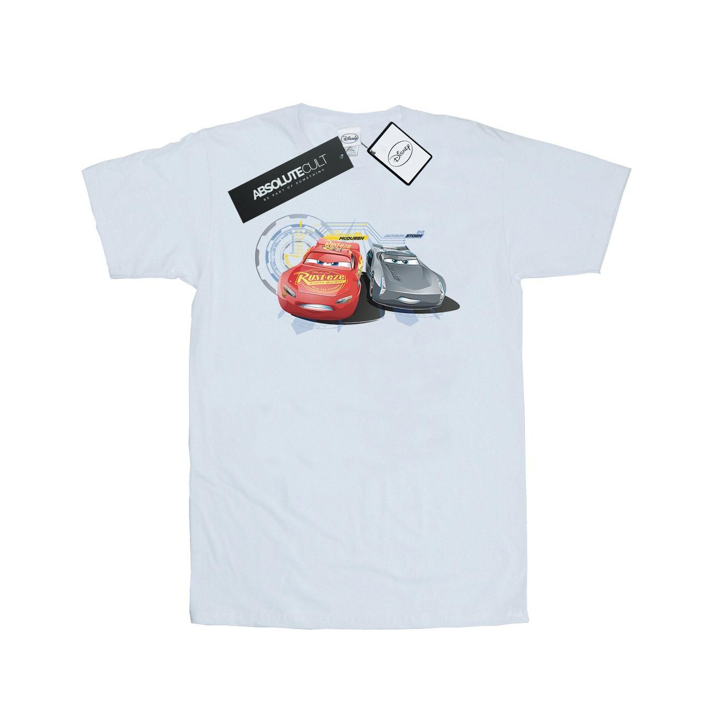 Thumbnail - Disney - "Cars Lightning Vs Storm" T-Shirt für Herren (Weiß)