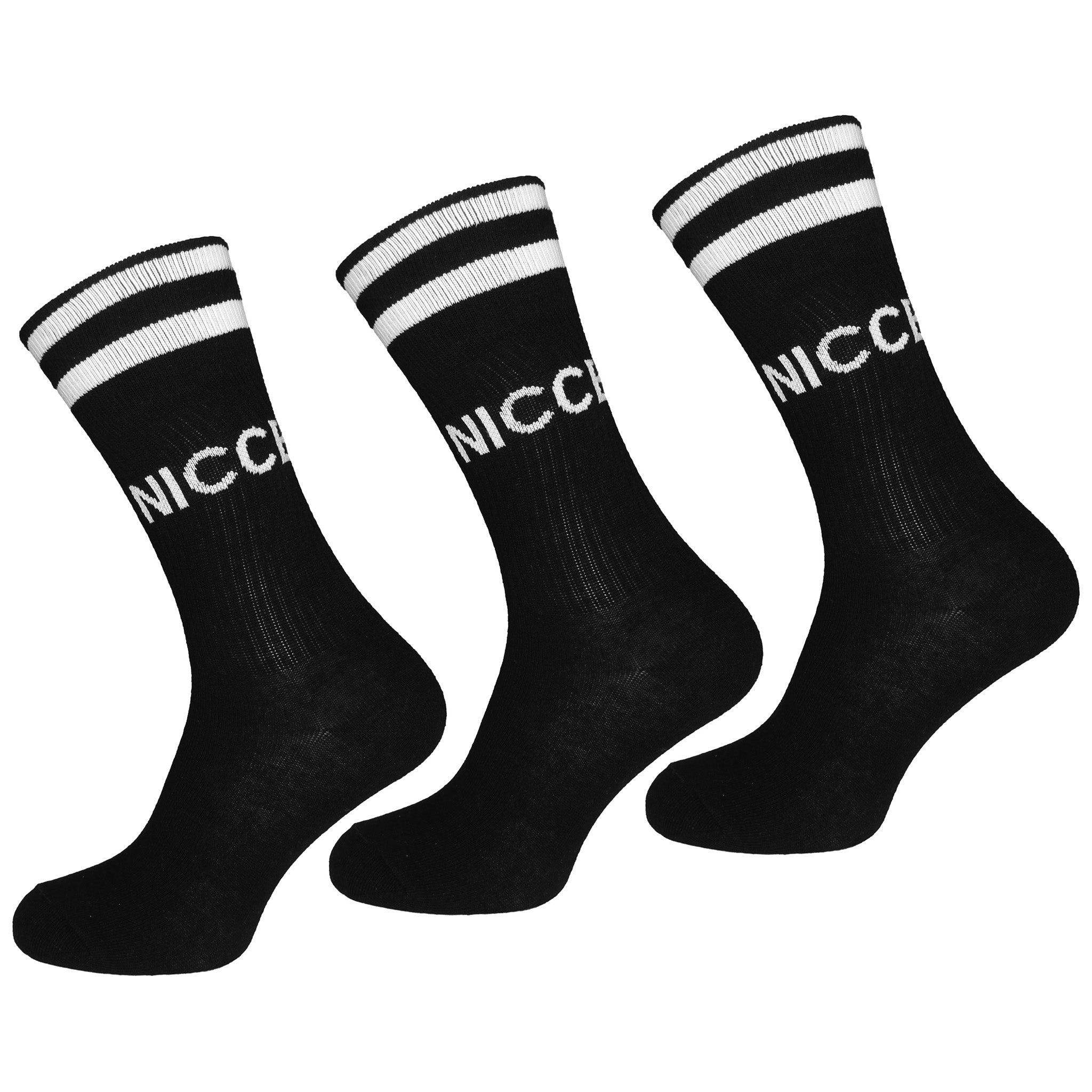 Thumbnail - Nicce 3er-Pack Cavelette Herrensocken in Schwarz