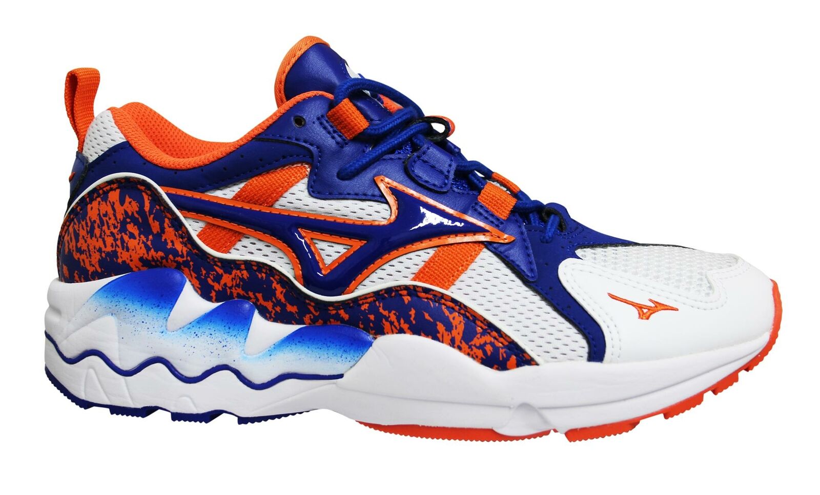 Thumbnail - Mizuno Sport Style Wave Rider 1 White/Blue Trainer