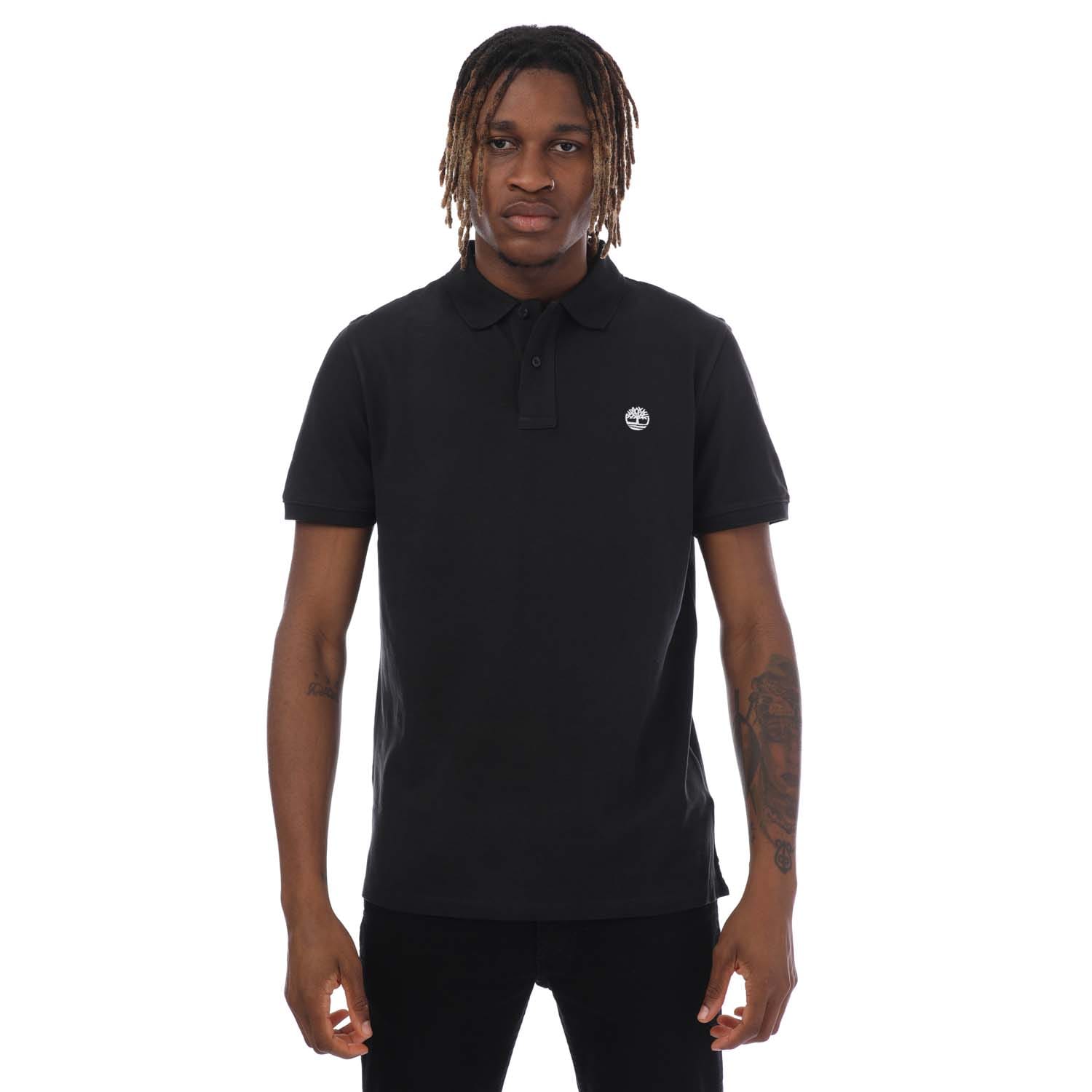 Thumbnail - Herren Timberland Millers River Pique Poloshirt in Schwarz