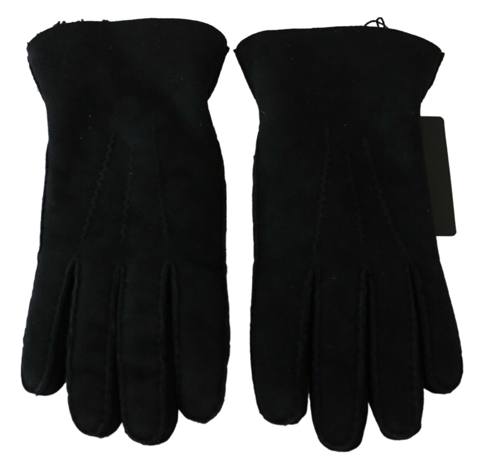 Dolce&Gabbana Herrars Svarta Läder Motorcykel Biker Vantehandskar – bild 2