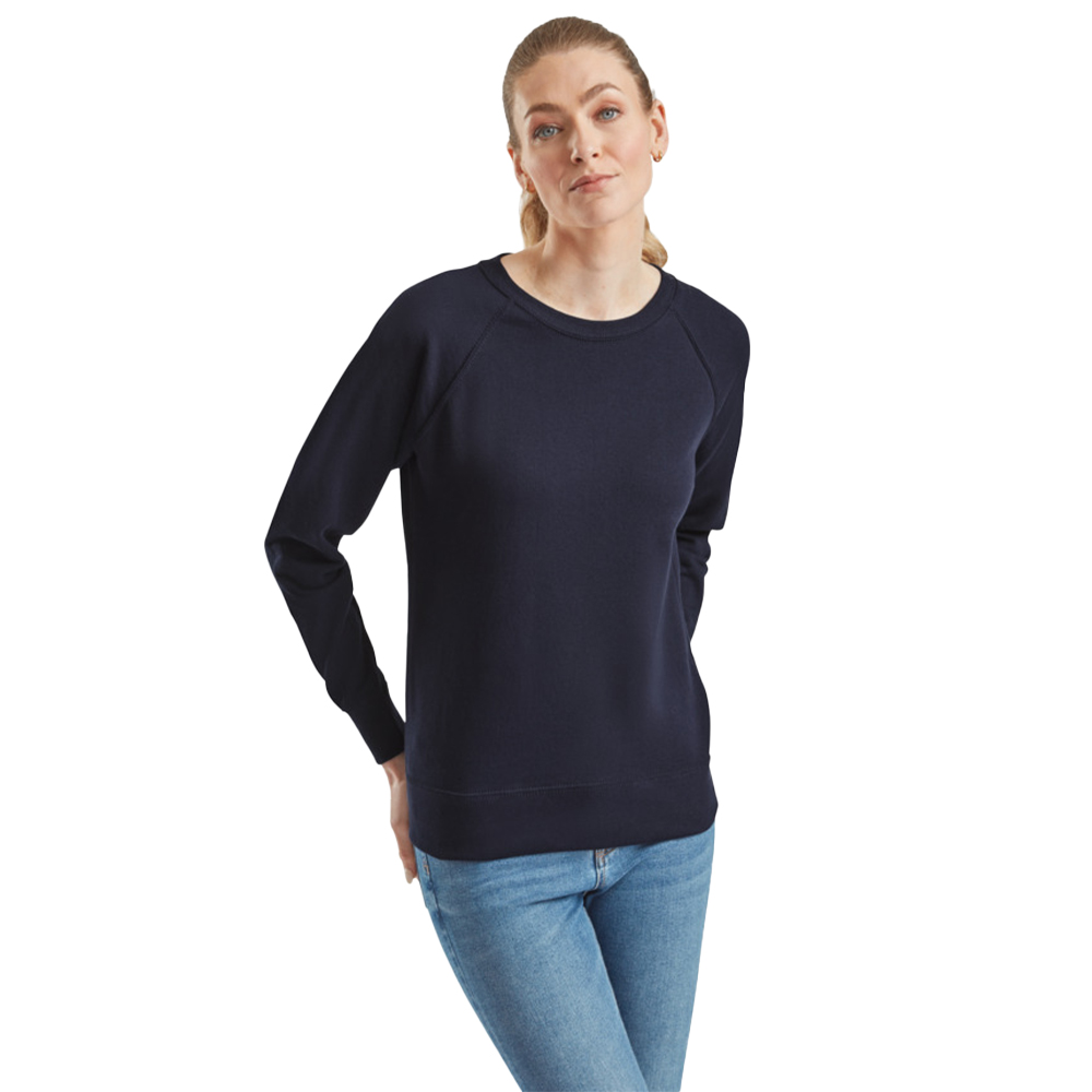 Fruit of the Loom - Sweatshirt Leicht für Damen Raglanärmel (Marineblau)