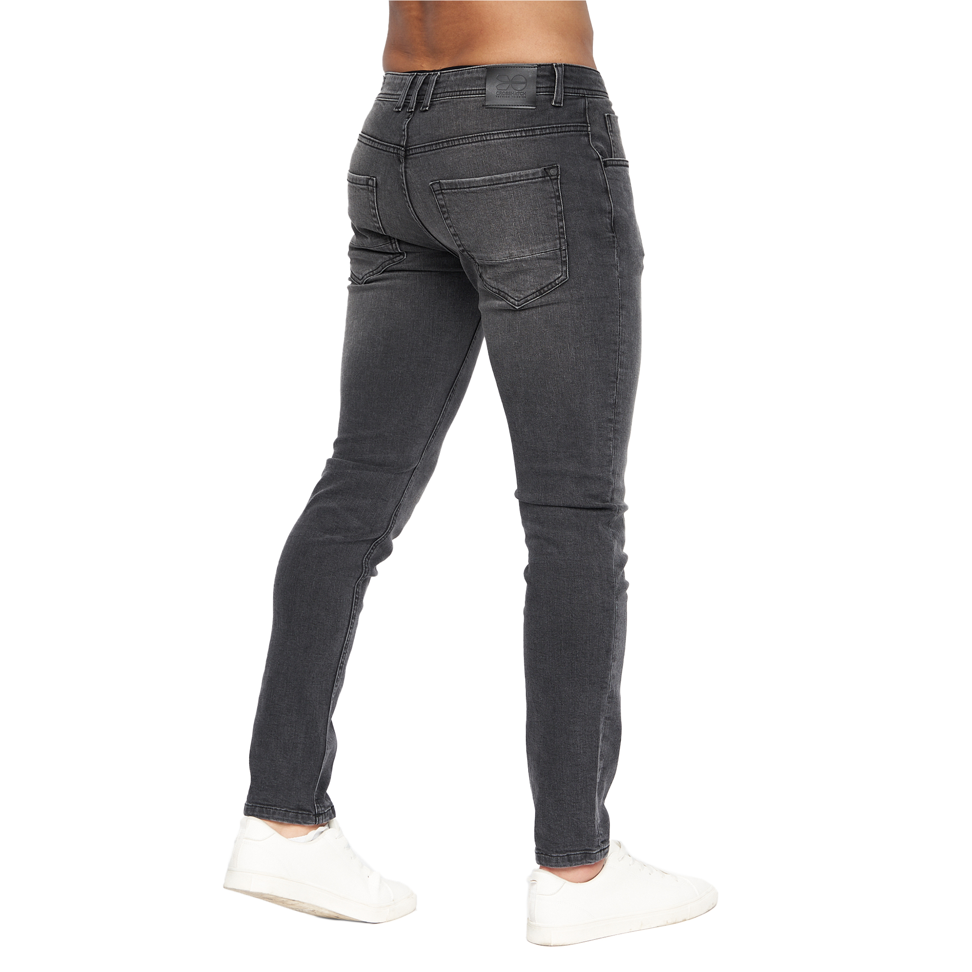 Crosshatch Mens Malcolm Slim Jeans (Dark Charcoal) herr – bild 2
