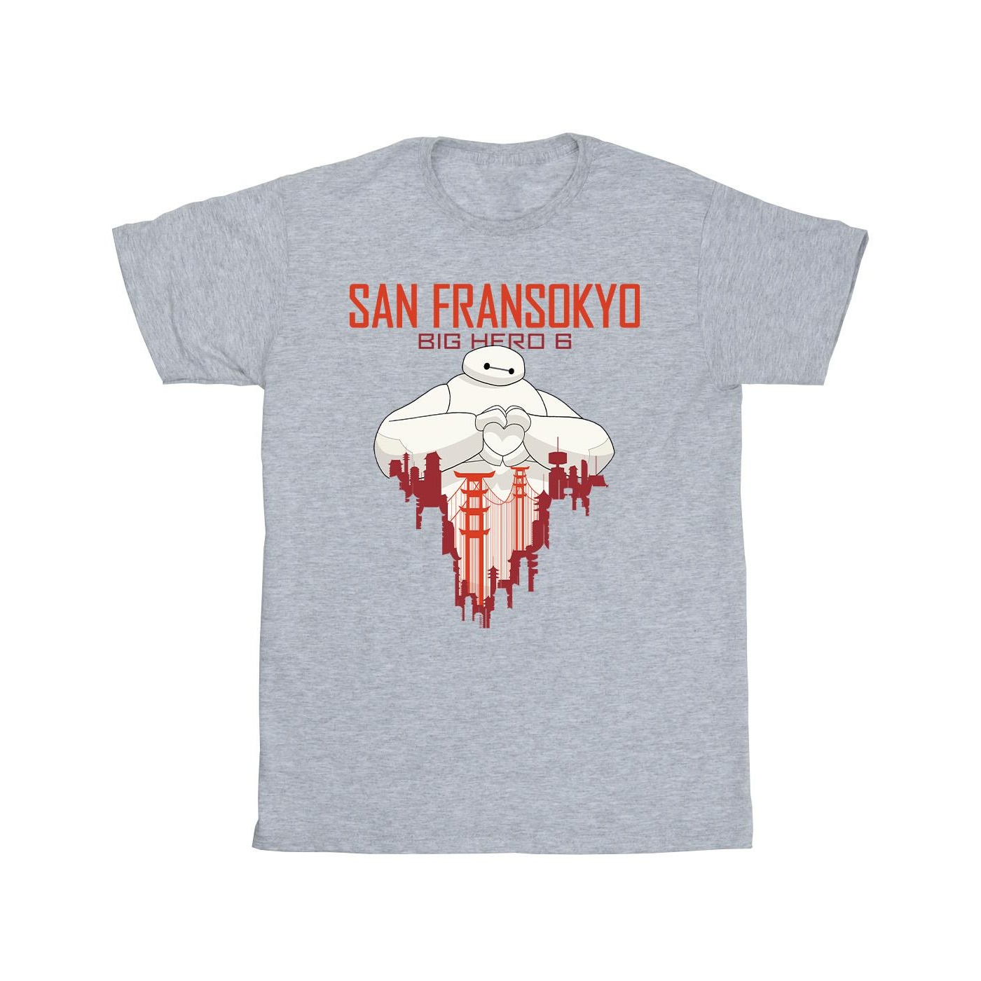 Thumbnail - Disney - "Big Hero 6 San Fransokyo" T-Shirt für Herren (Grau)