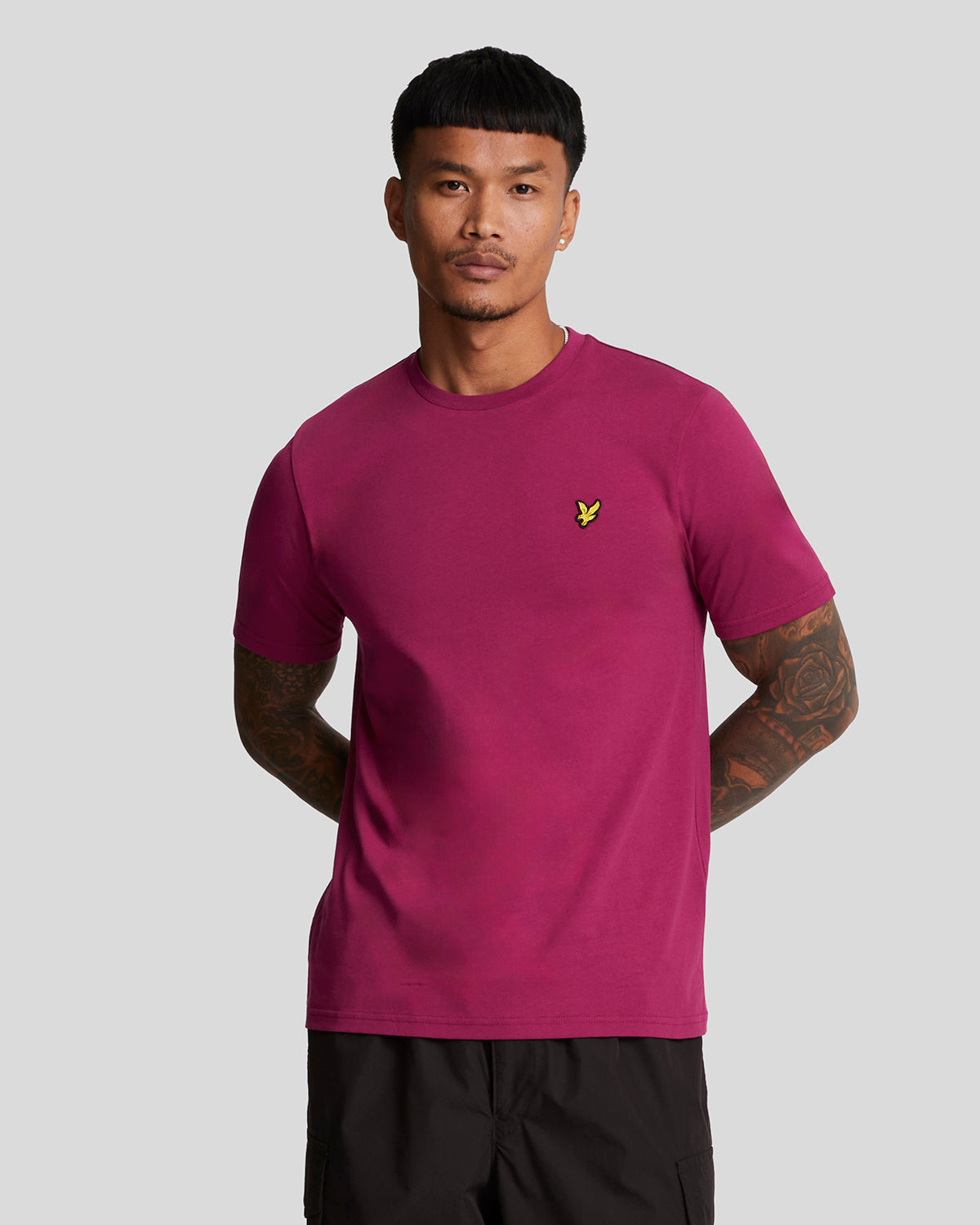 Thumbnail - Lyle & Scott � Einfarbiges T-Shirt in Burgunderrot