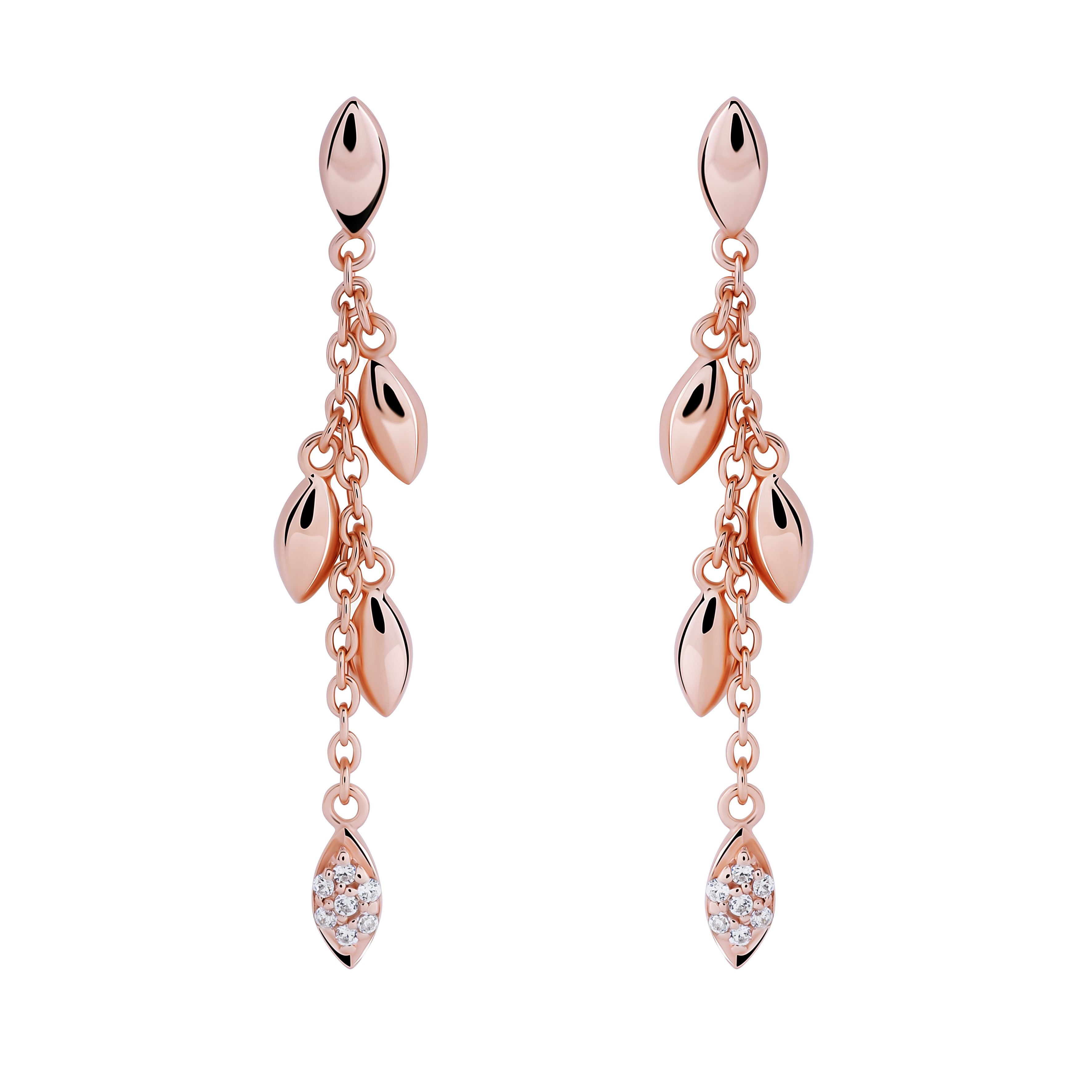 Thumbnail - Orphelia 'Loana' Tropfenohrringe aus 925er Sterlingsilber für Damen - Rosé ZO-7505/RG