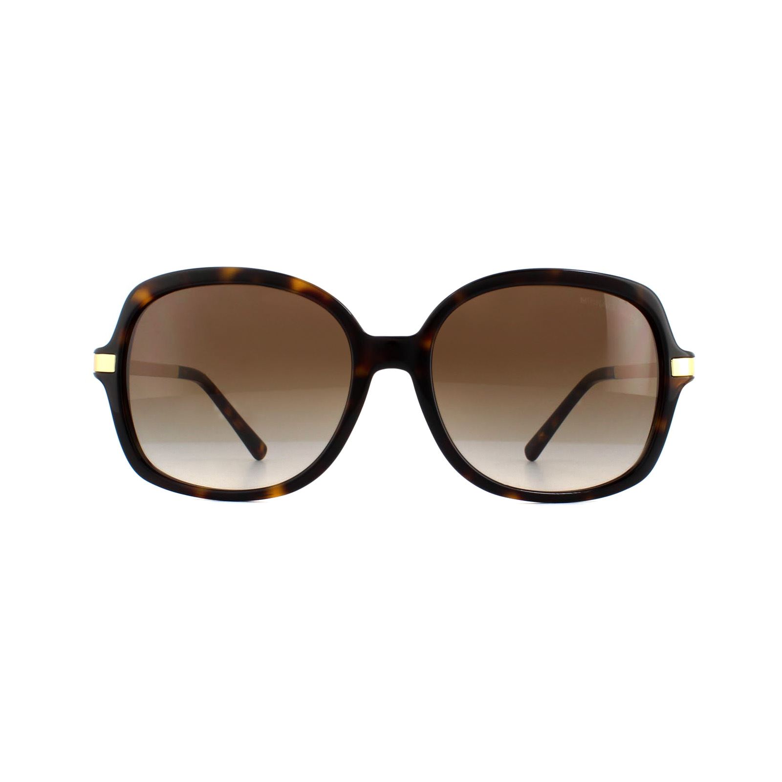 Thumbnail - Michael Kors Square Womens Dark Tortoise Gold Braun Gradient Sonnenbrille
