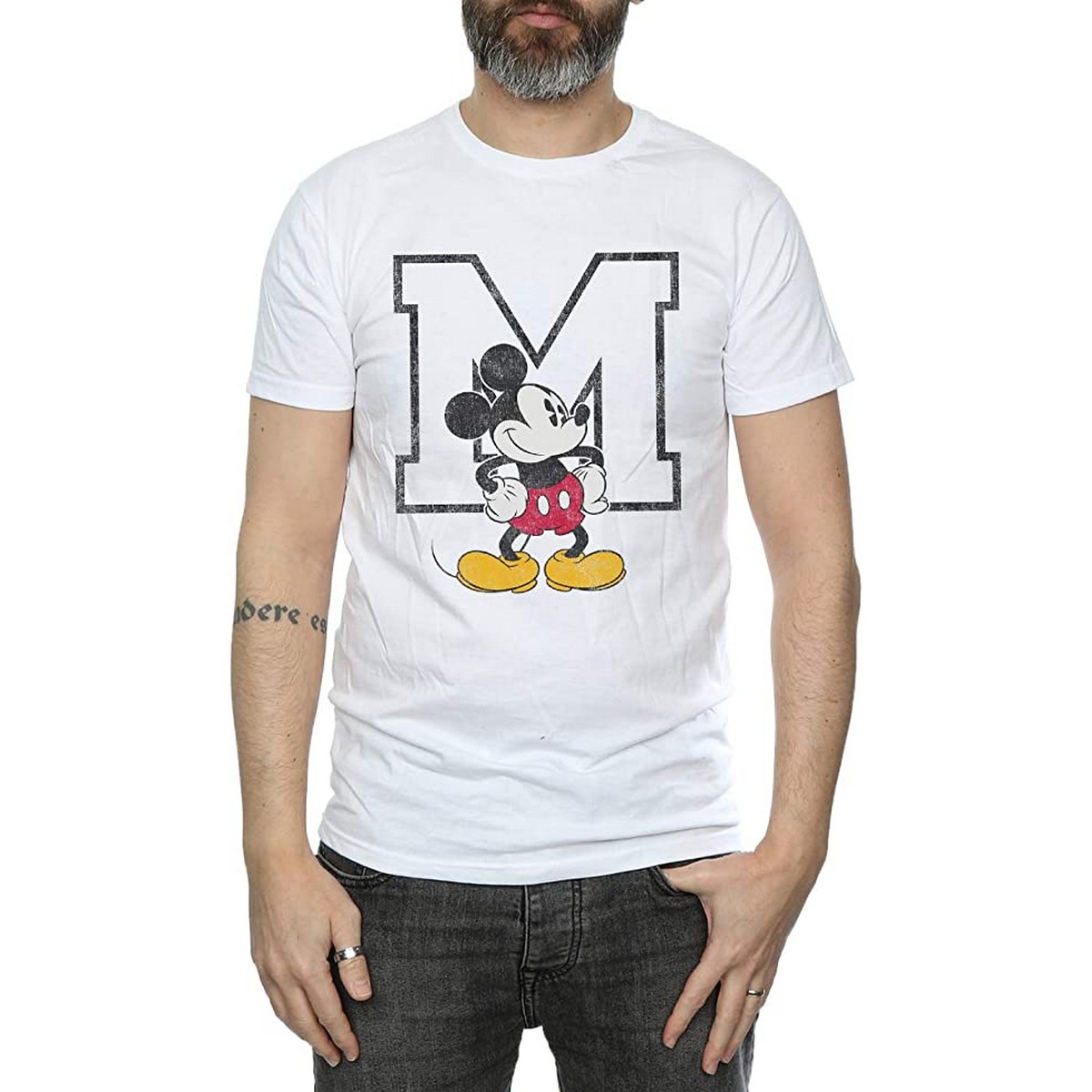 Thumbnail - Disney - "Classic M" T-Shirt für Herren (Weiß)