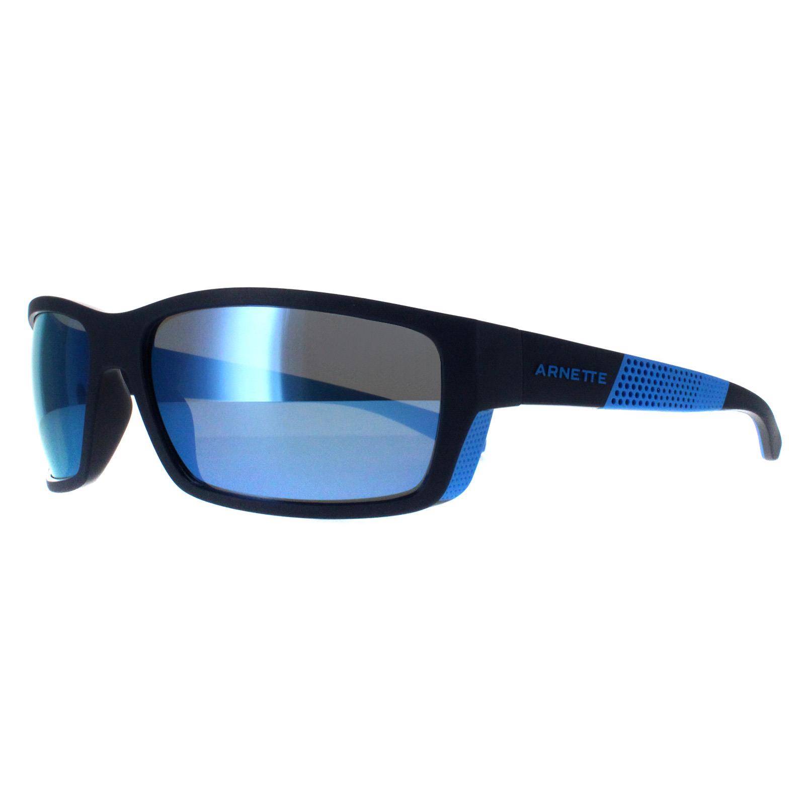 Thumbnail - Arnette Rectangle Herren dunkelblau dunkelgrau spiegeln Wasser polarisiert AN4336 Frambuesa