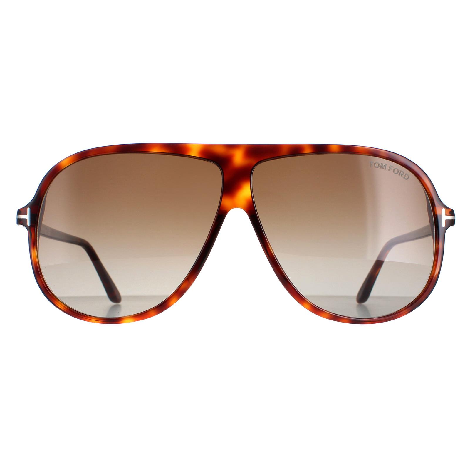 Thumbnail - Tom Ford Schild Unisex Havanna Braun Farbverlauf Spencer 02 FT0998