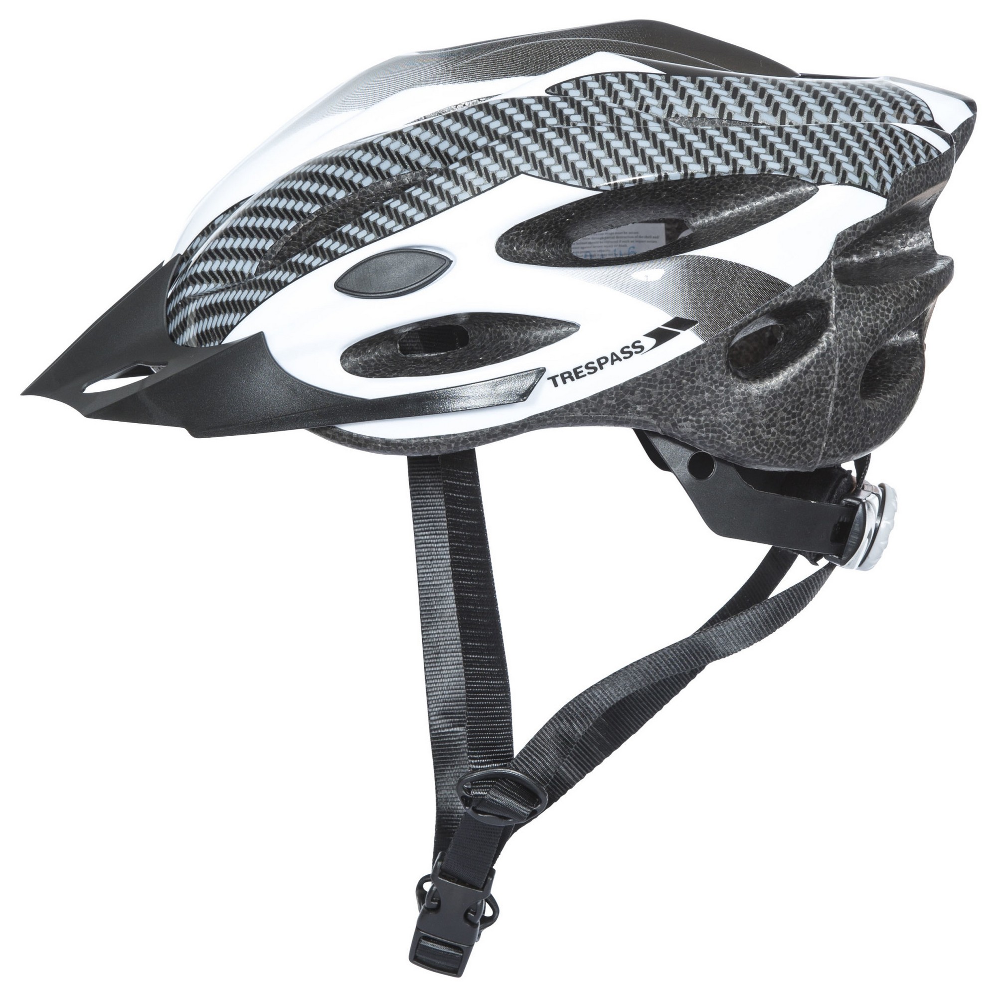Trespass Unisex White Crankster Cycling Helmet In | Size: Small/Medium - Image 2