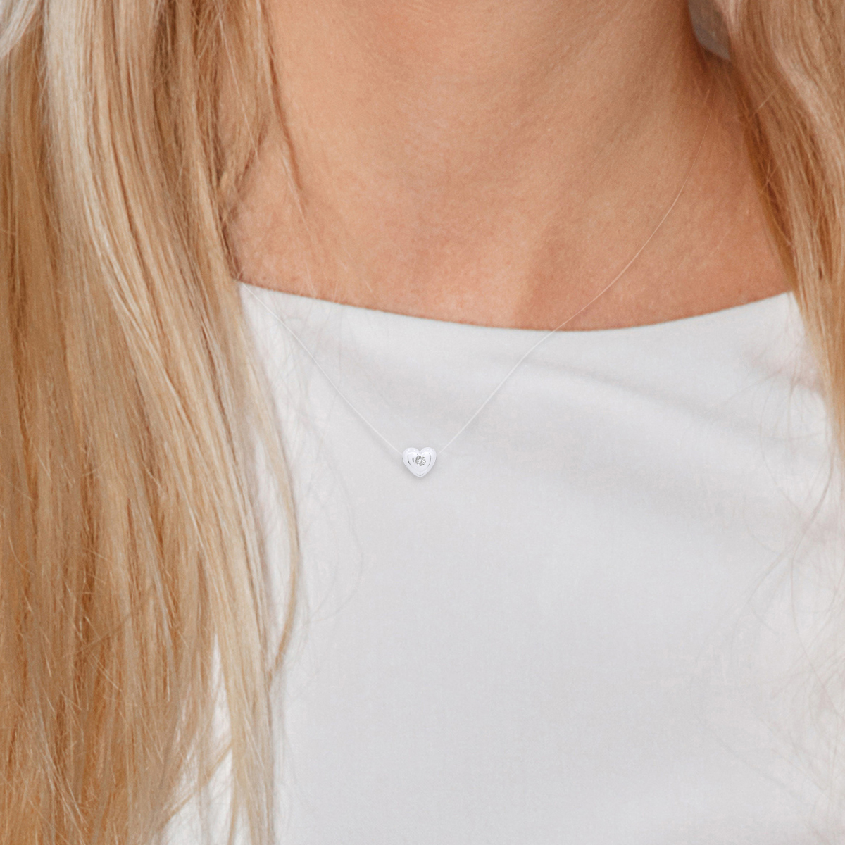 Diadema Halsband Nylon Hjärta Äkta diamant dam – bild 2