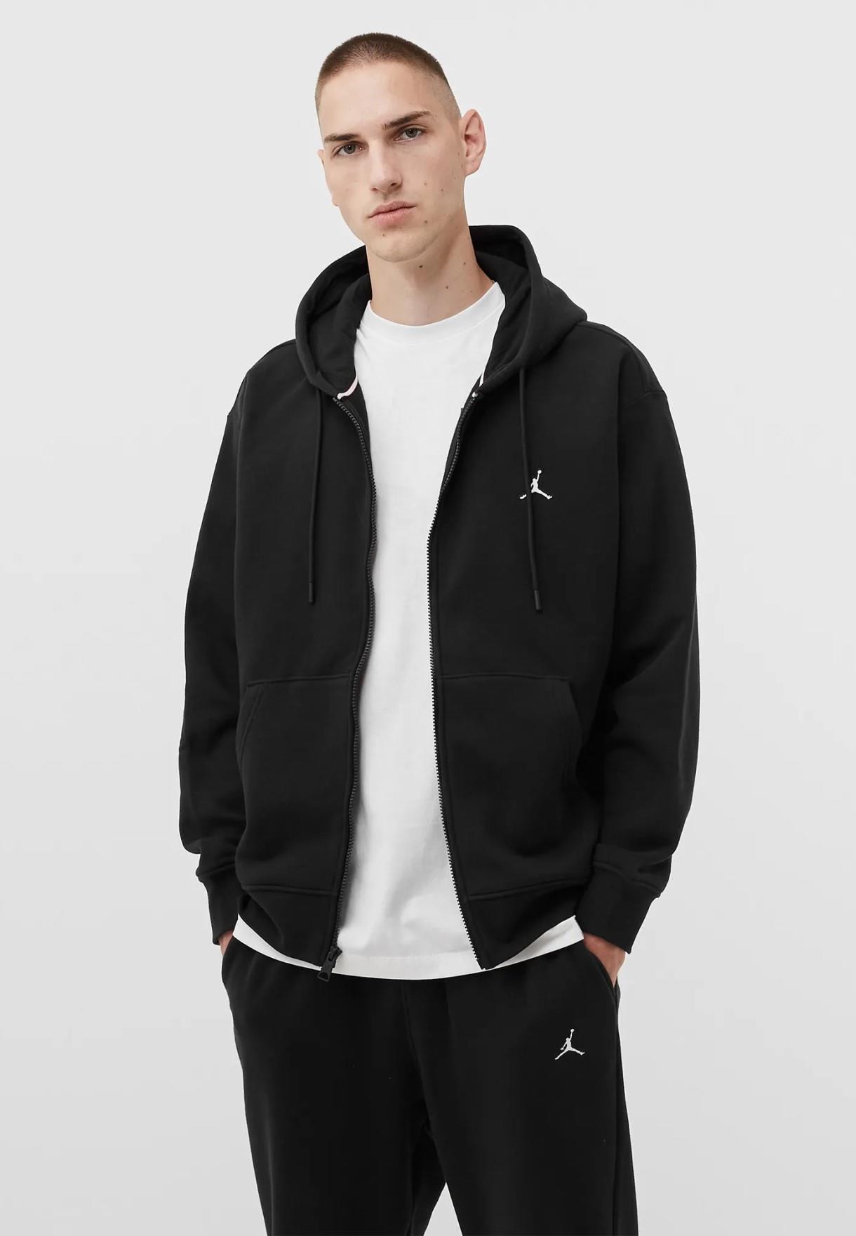 Thumbnail - Nike Jordan Fleece Kapuzenpullover mit Reißverschluss in Schwarz