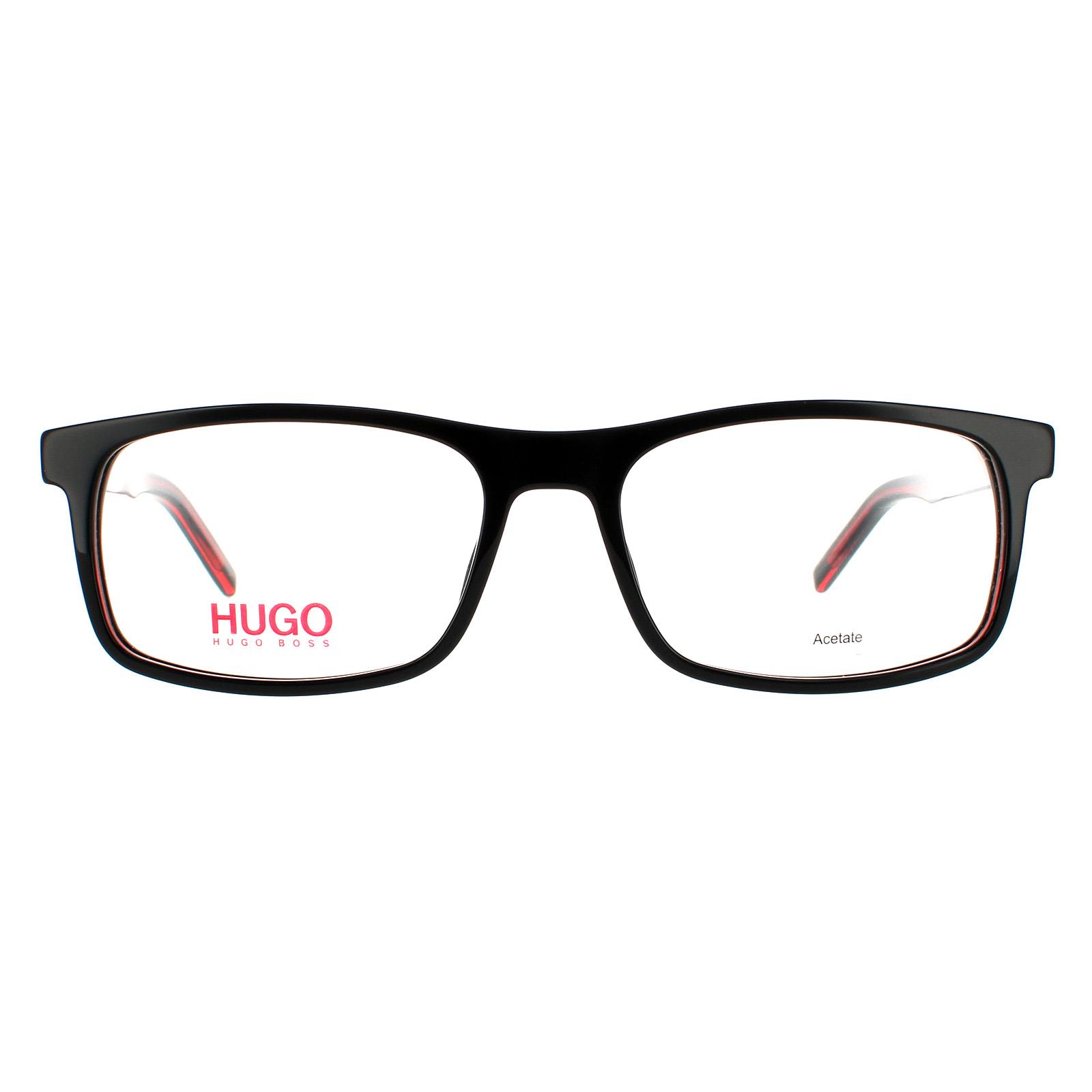 Thumbnail - Hugo by Hugo Boss Montures de lunettes HG 1004 OIT 16 Noir Rouge Hommes