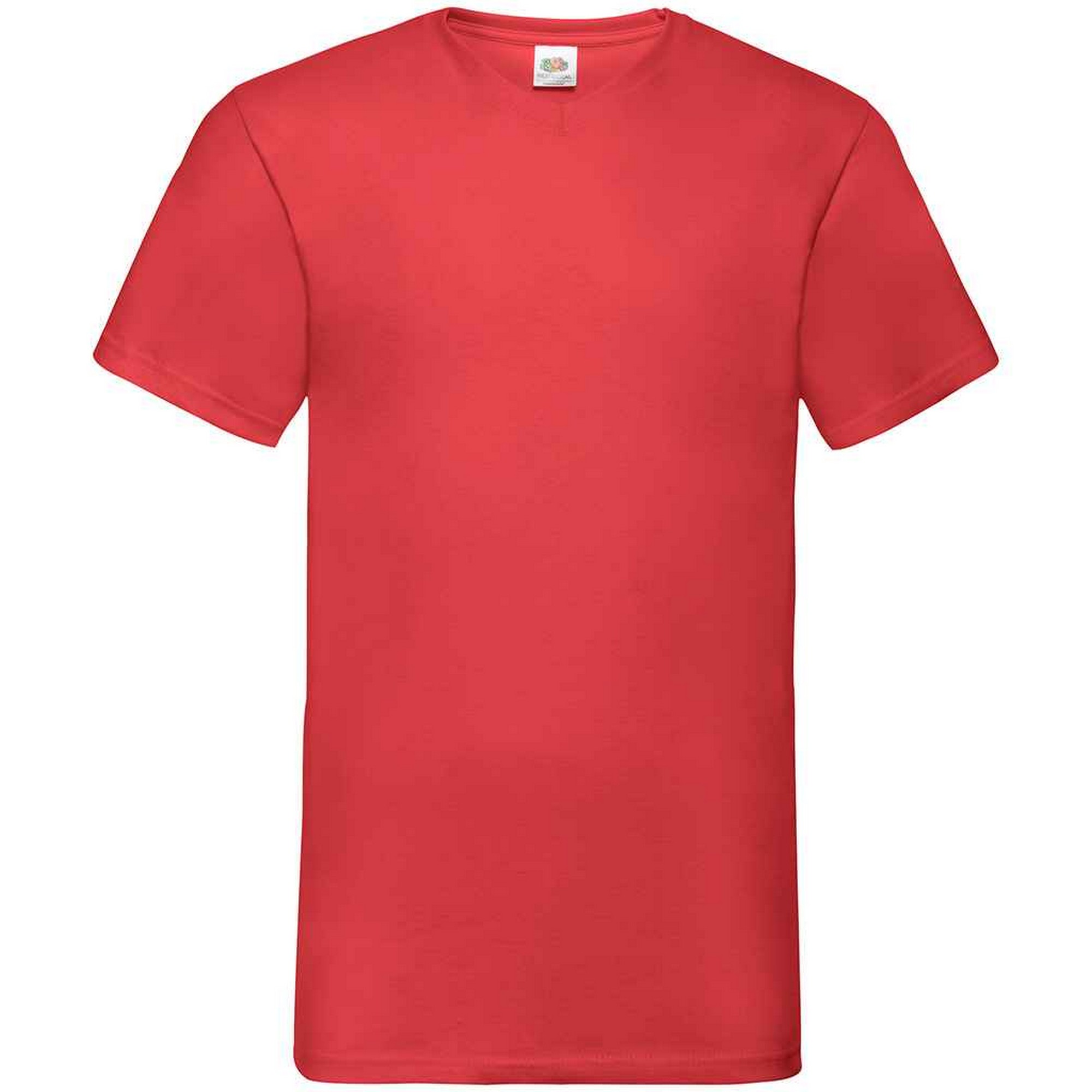 Fruit of the Loom Heren Waarde V Hals T-shirt (Rood)