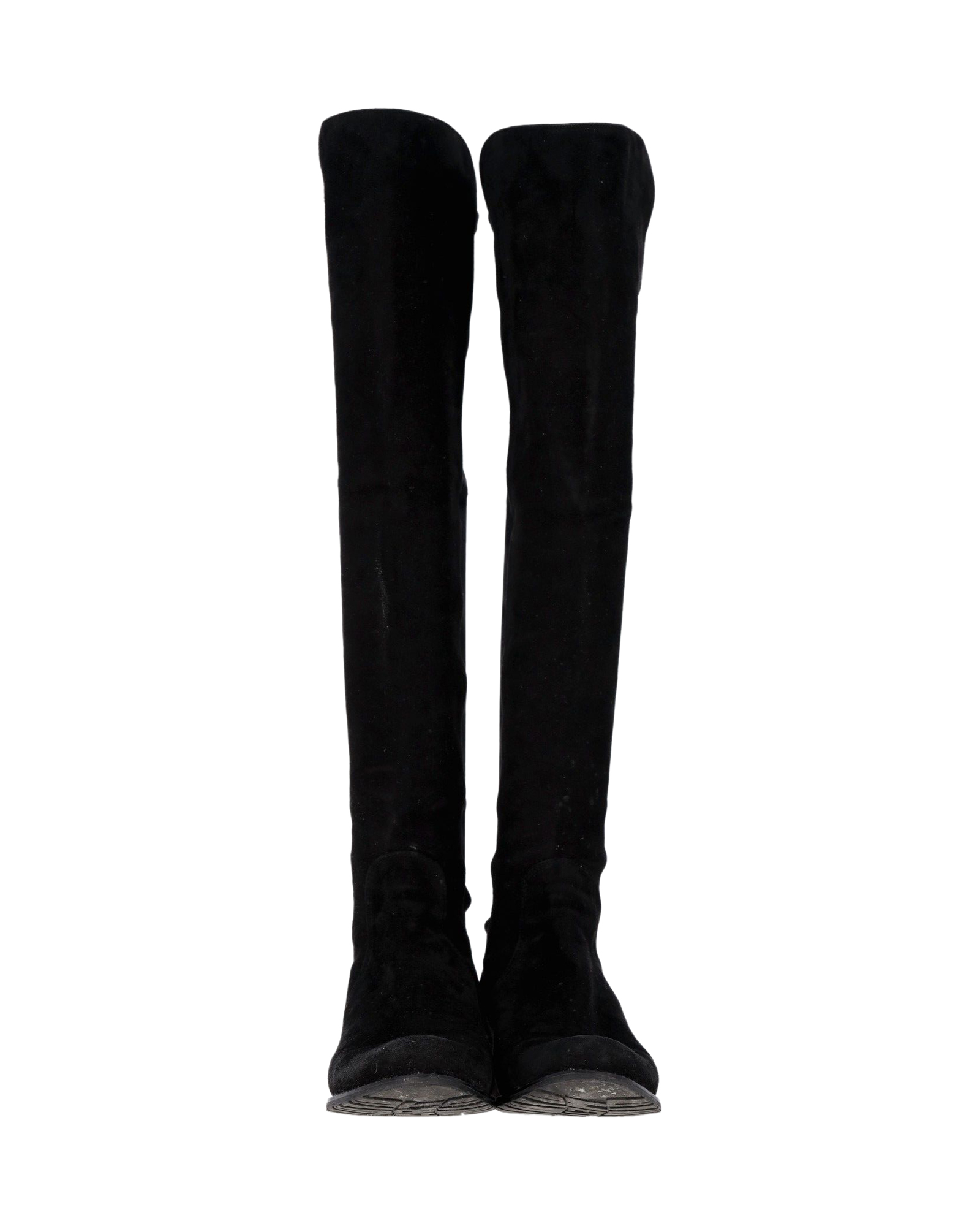 Stuart Weitzman 5050 Knälånga Stövlar i Svart Sämja 2