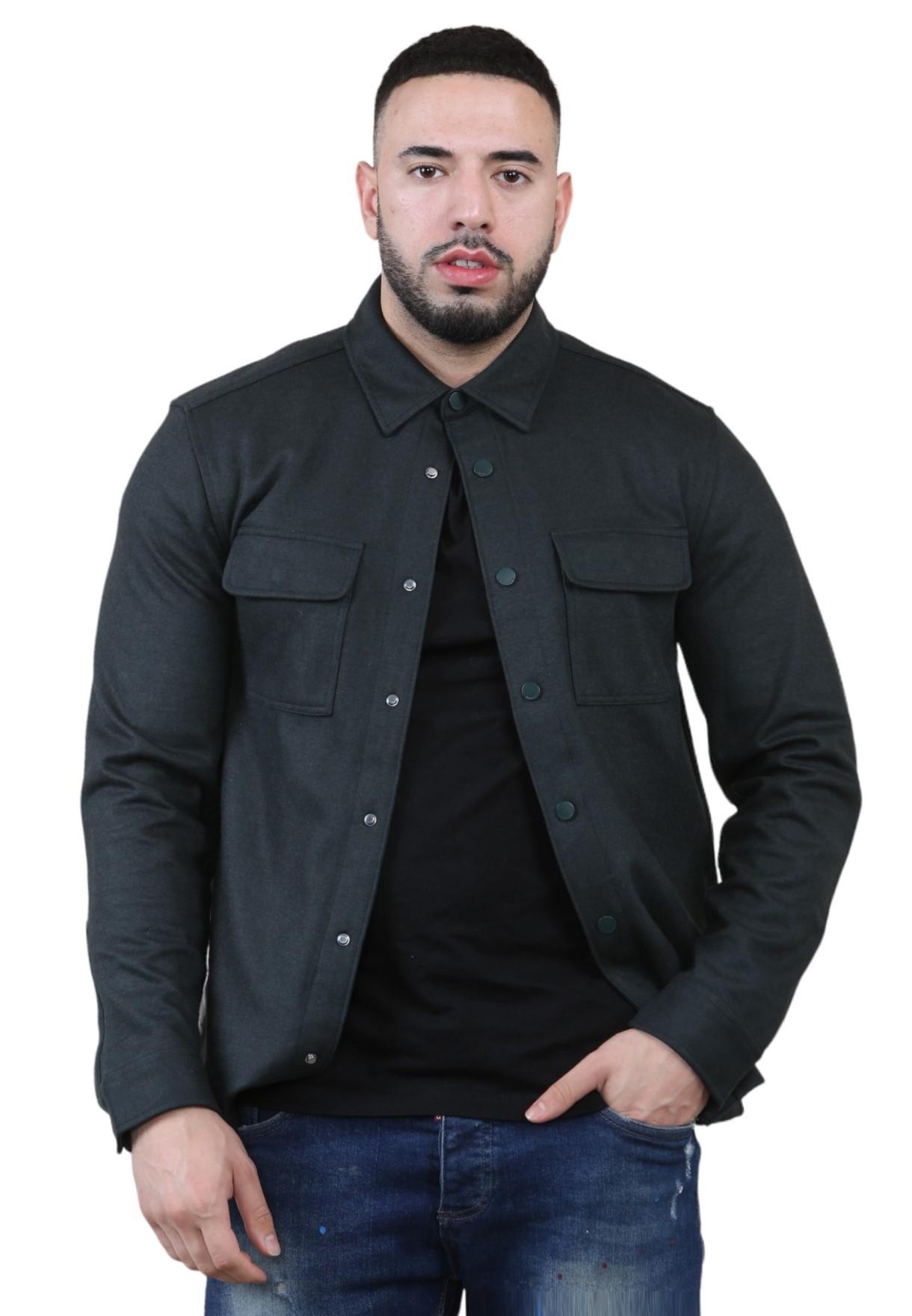 Thumbnail - Autograph Herren Wollmischung Overshirt in Schwarz
