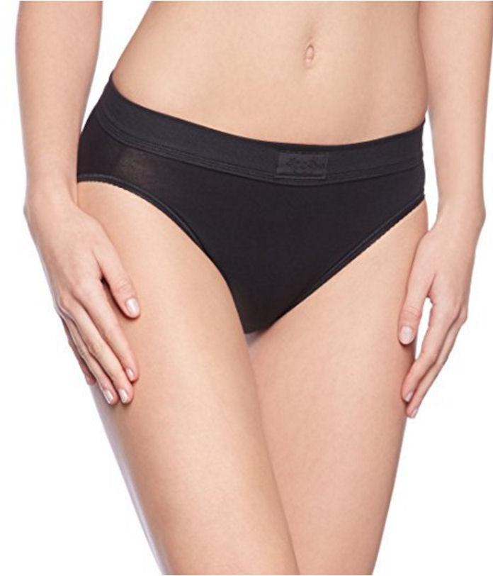 Sloggi Womens Double Comfort Tai - Black Cotton - Size X-Small