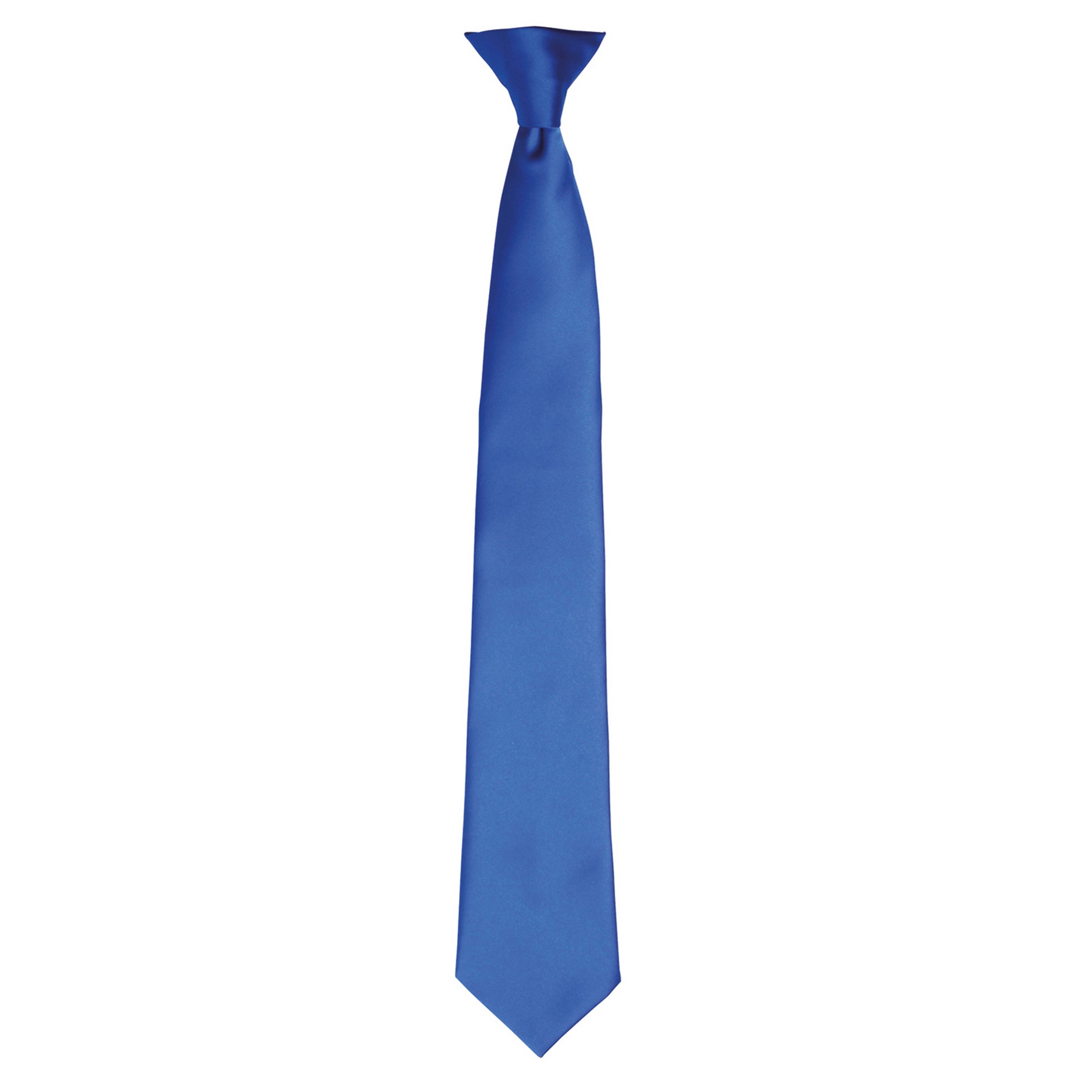 Thumbnail - Premier Colours Herren Satin-Clip-Krawatte (Royal)