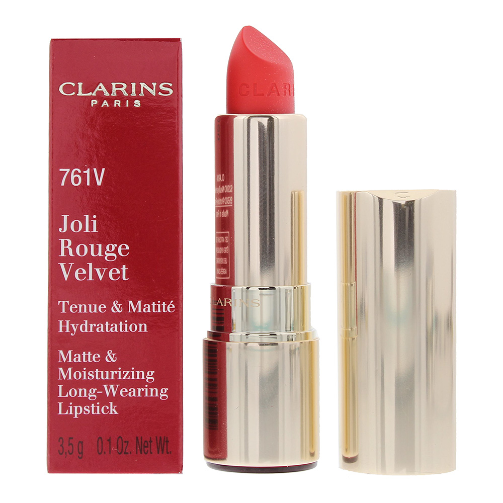 Clarins Womens Joli Rouge Velvet Matte & Moisturizing Long Wearing Lipstick 761V Spicy Chili 3.5g - NA - One Size