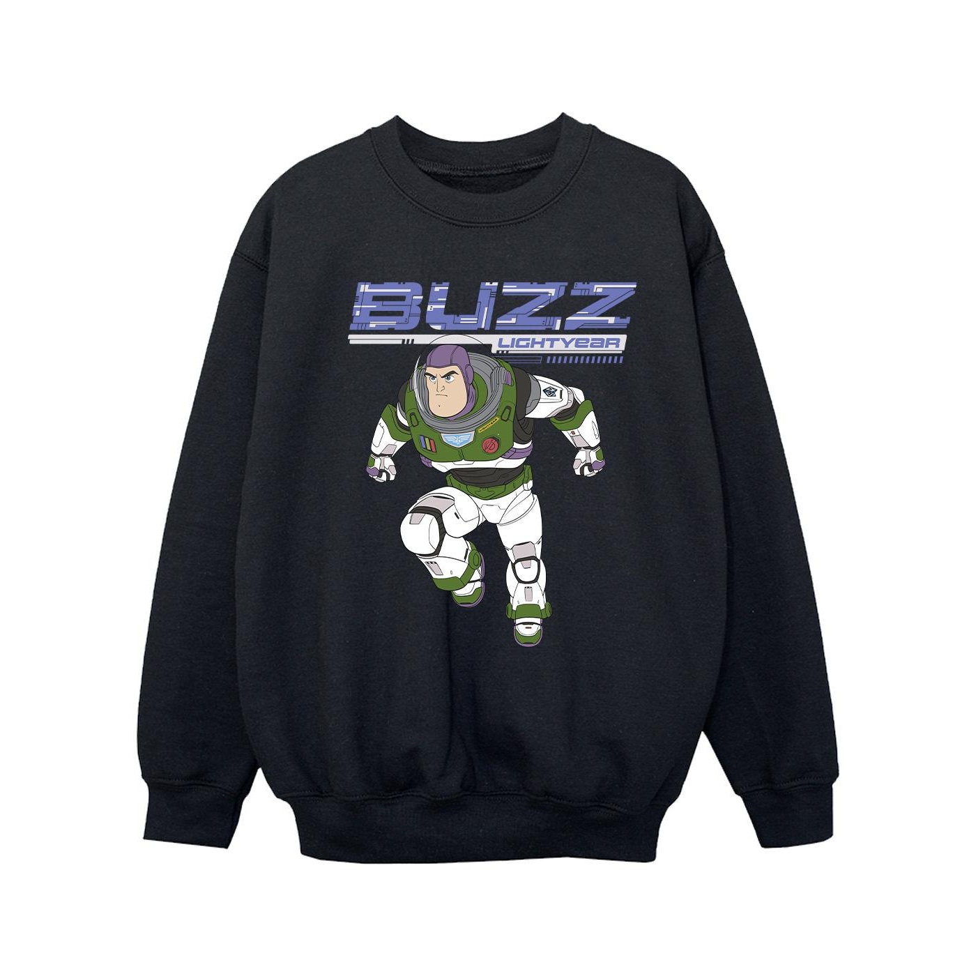Thumbnail - Disney - "Lightyear Buzz Jump To Action" Sweatshirt für Mädchen (Schwarz)