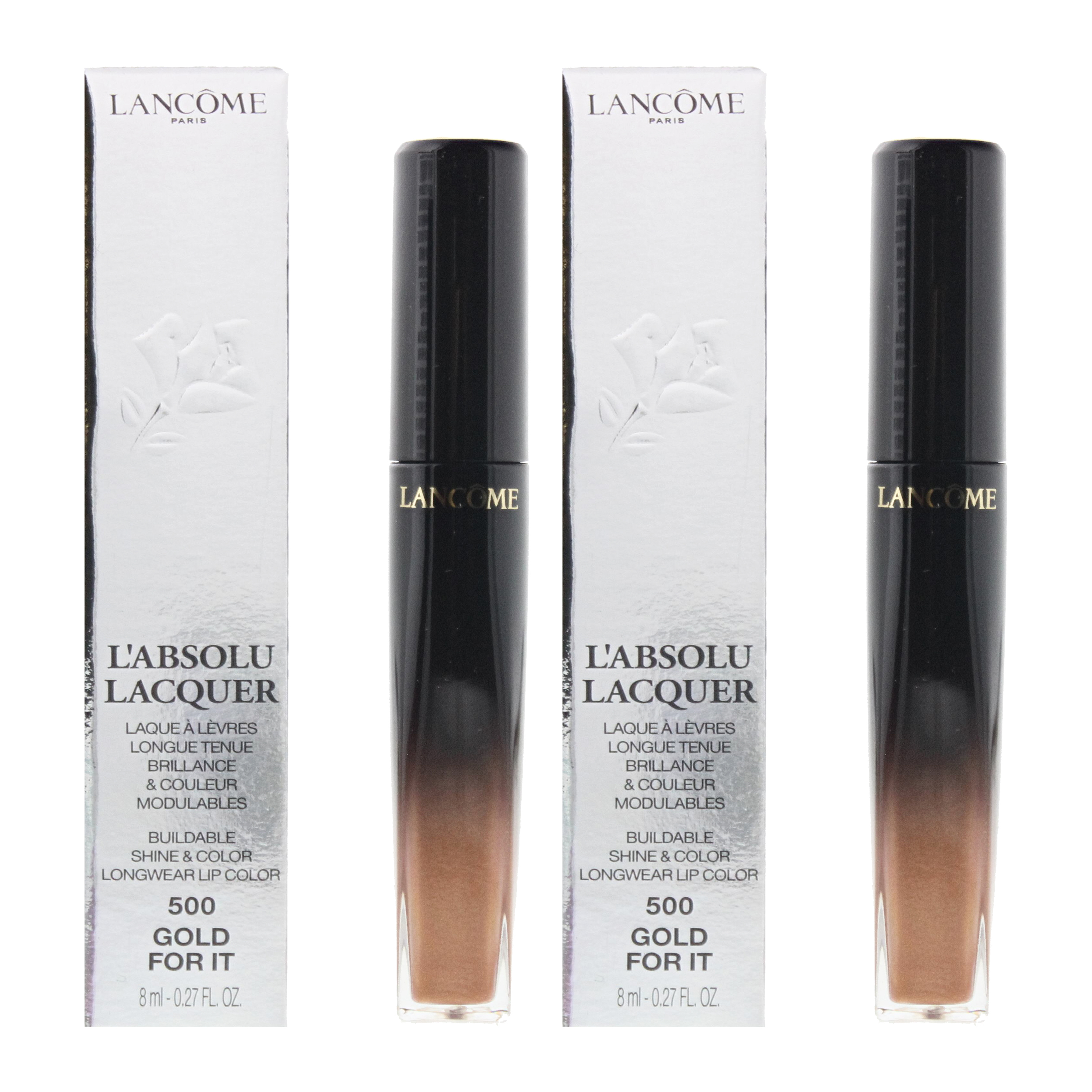 Lancome Womens L'Absolu Lacquer Lipstick 8ml - 500 Gold For It x 2 - One Size