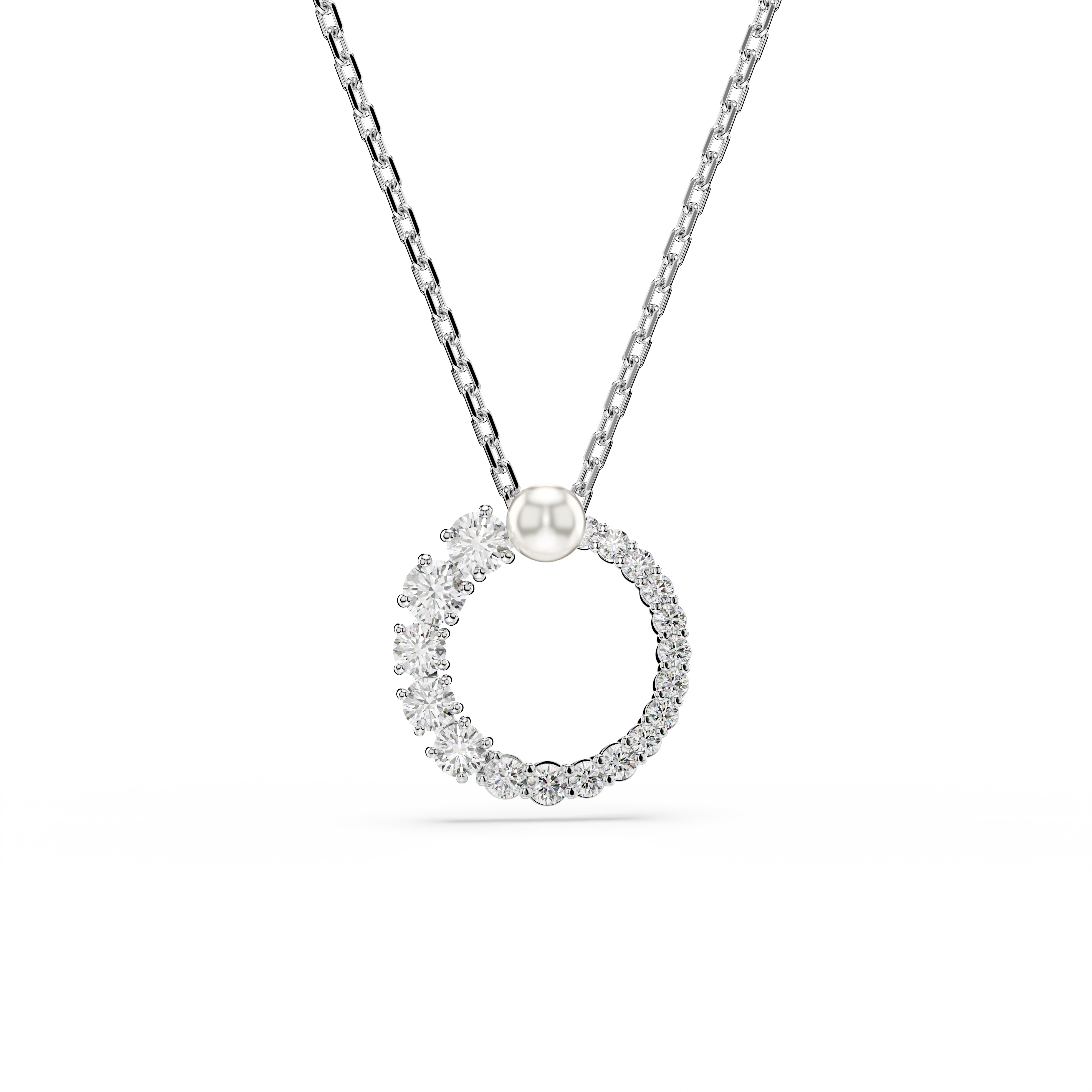 Swarovski 'Matrix' Dames Ketting van Basismetaal - Zilver 5688751