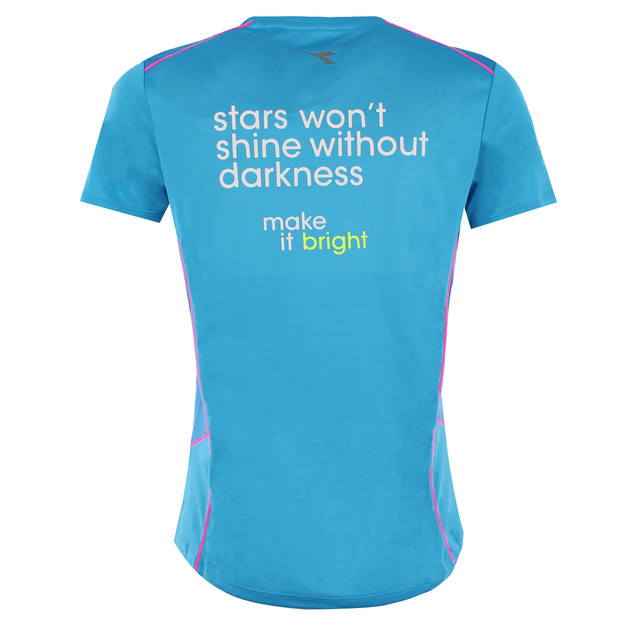 Diadora Run Dam blå T-shirt – bild 2