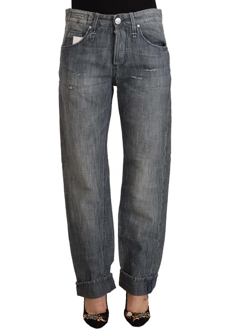 Thumbnail - Gewaschene Jeans mit geradem Denim mit gefaltetem Saum