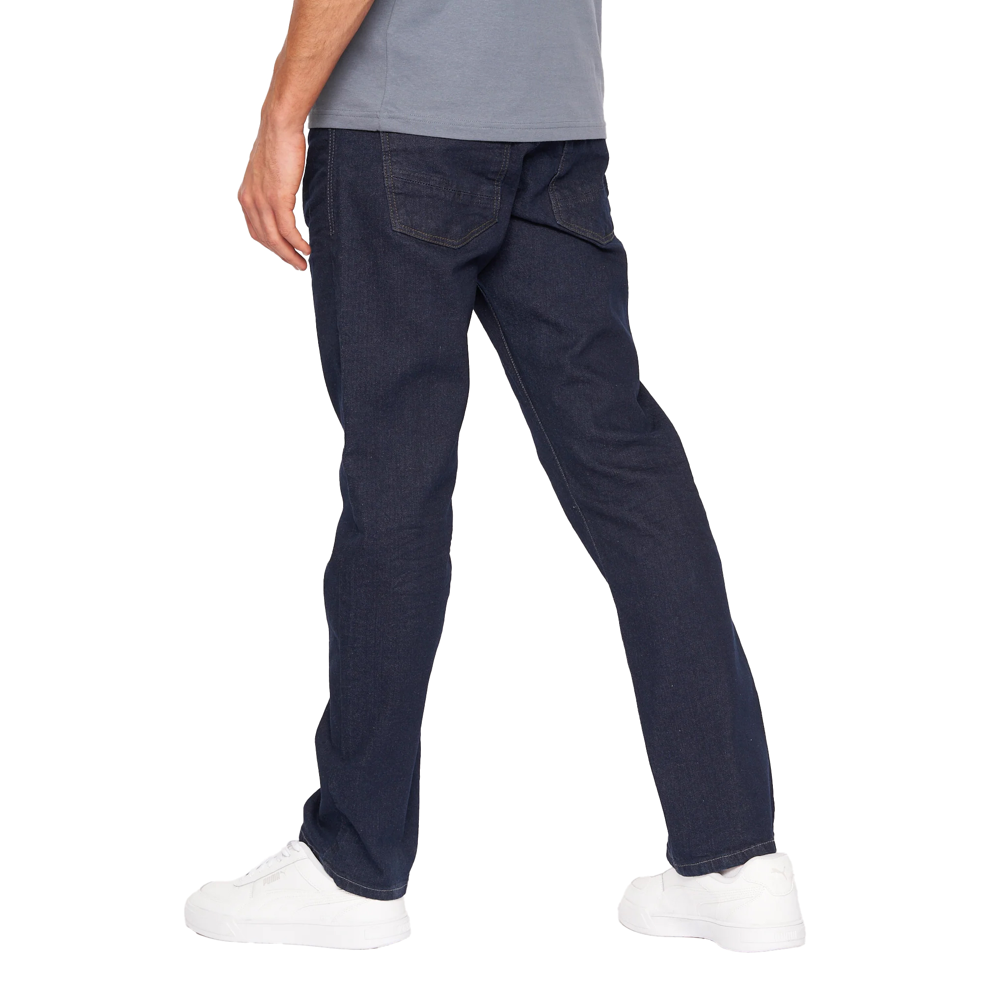 Crosshatch Mens Cadman Straight Jeans (Raw Wash) herr – bild 4