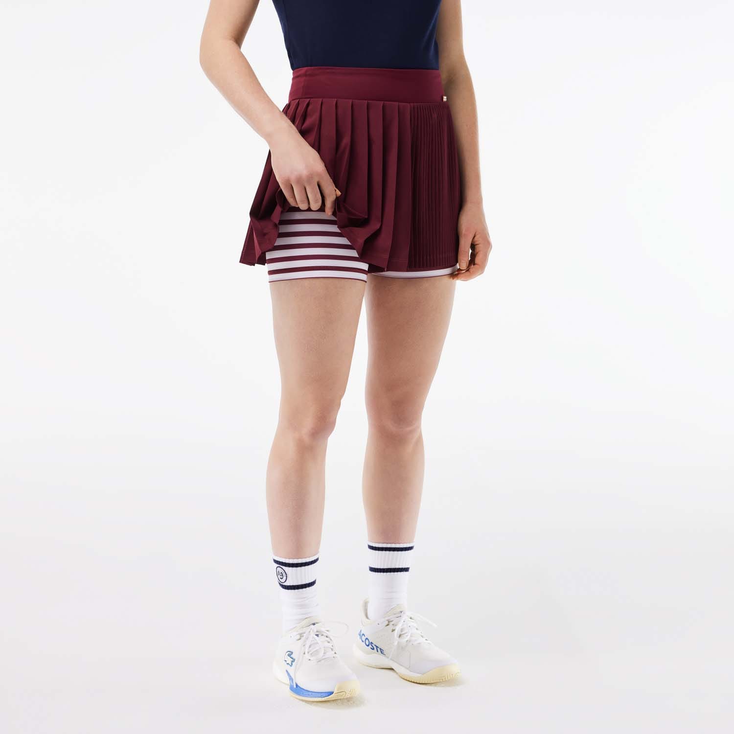 Dames Lacoste Sport Roland-Garros Edition Sport Plated Tennis Shorts in Paars