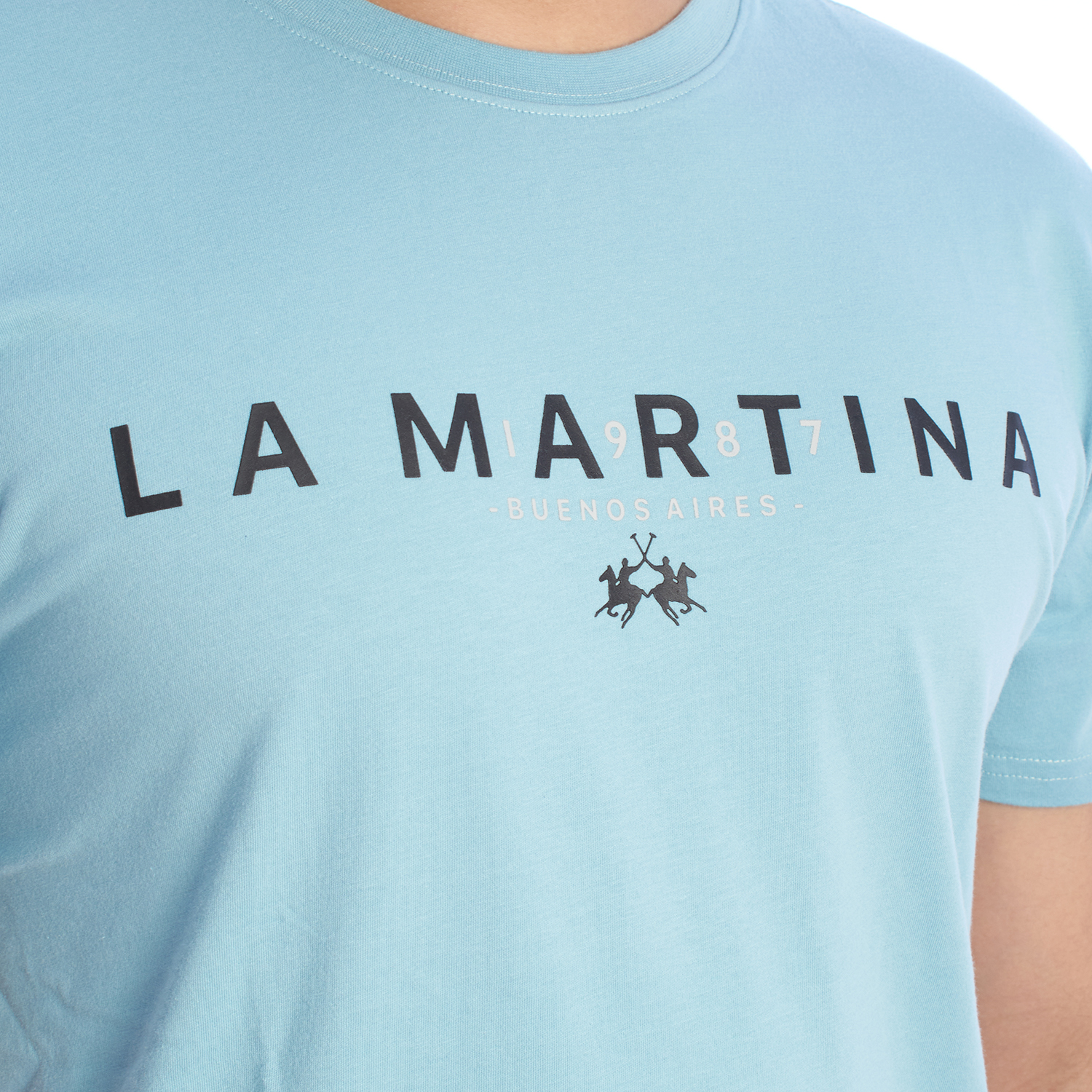 LA MARTINA YMR005-JS206 Regular Fit kortärmad t-shirt för män herr – bild 2