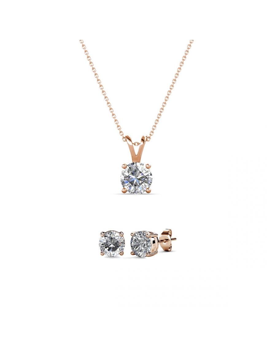 Thumbnail - Parure et Coffret Mary - Oder Rosé et Cristal