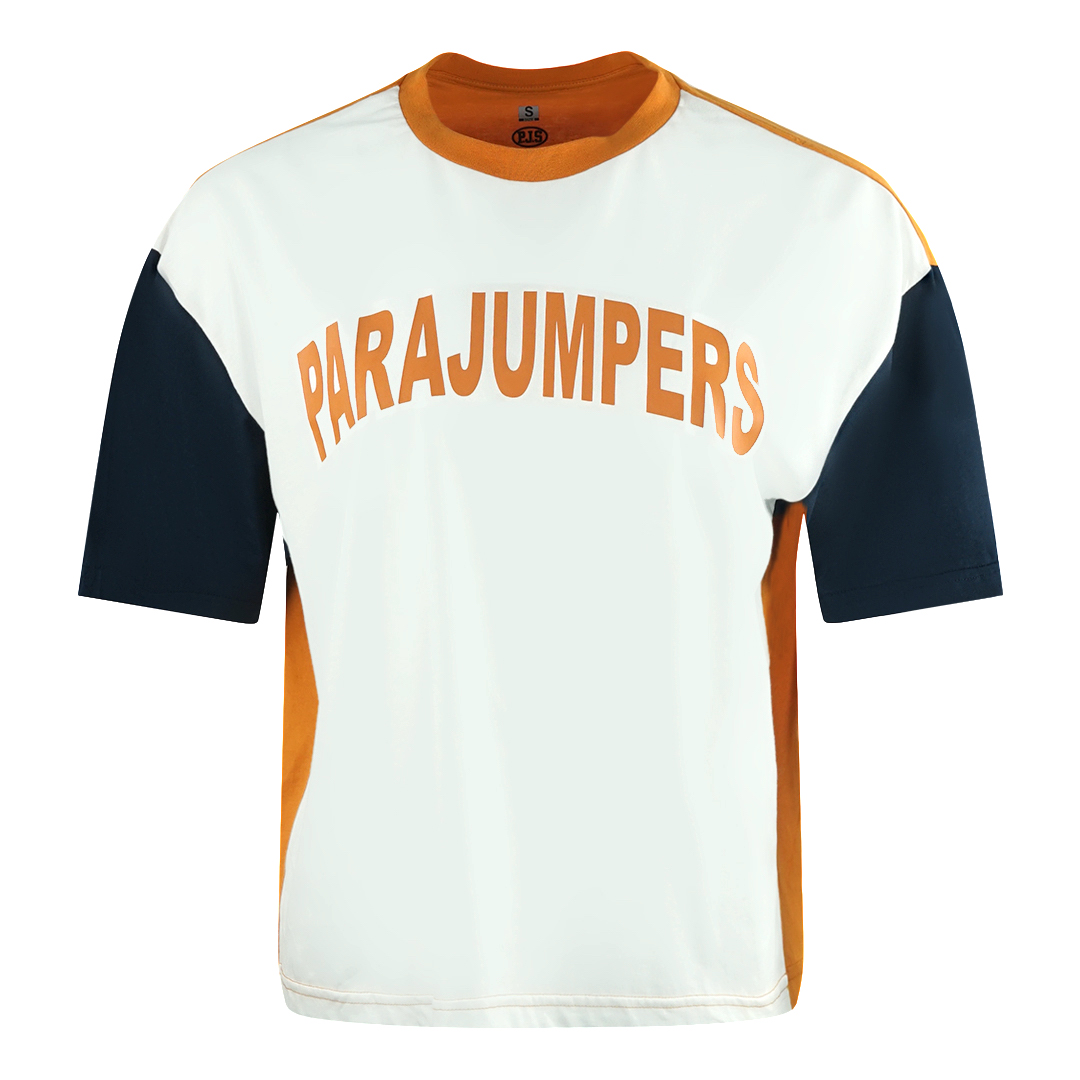 Thumbnail - Parajumpers Block Tee Logo Weißes Box-T-Shirt