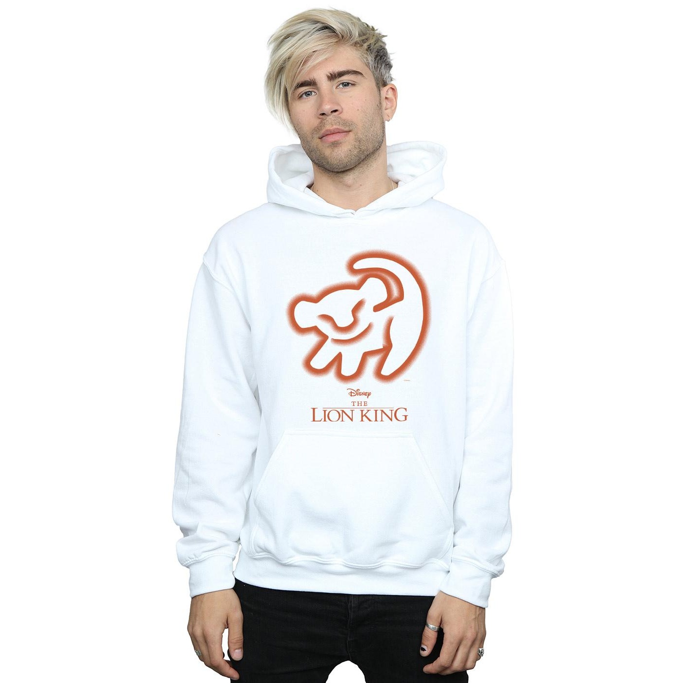 Disney Mens The Lion King Cave Drawing Hoodie (White) herr – bild 2