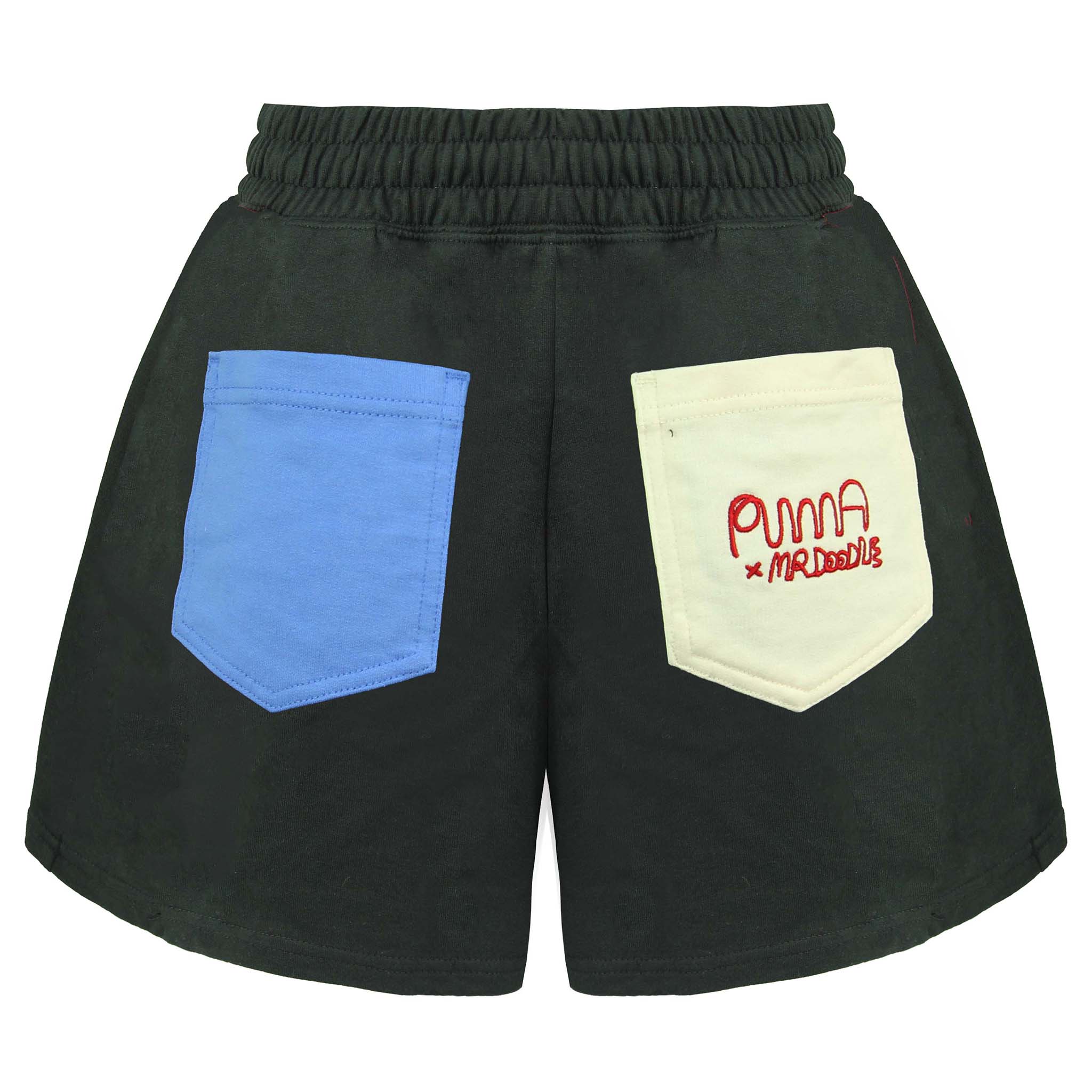 Puma x Mr Doodle Stretch Midja Logo Svart Dam Shorts 530663 01 – bild 2