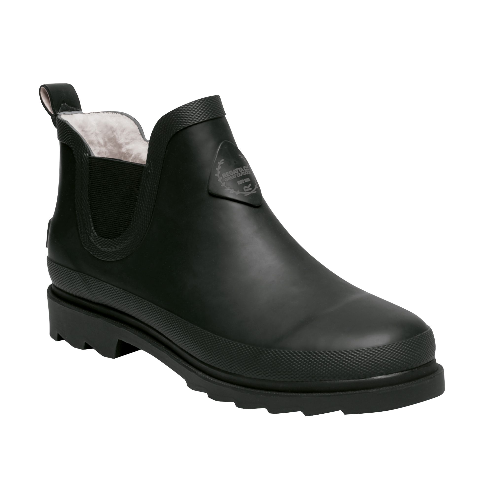 Regatta Dames/dames Harper Enkel Wellingtons met imitatiebontvoering (Zwart)