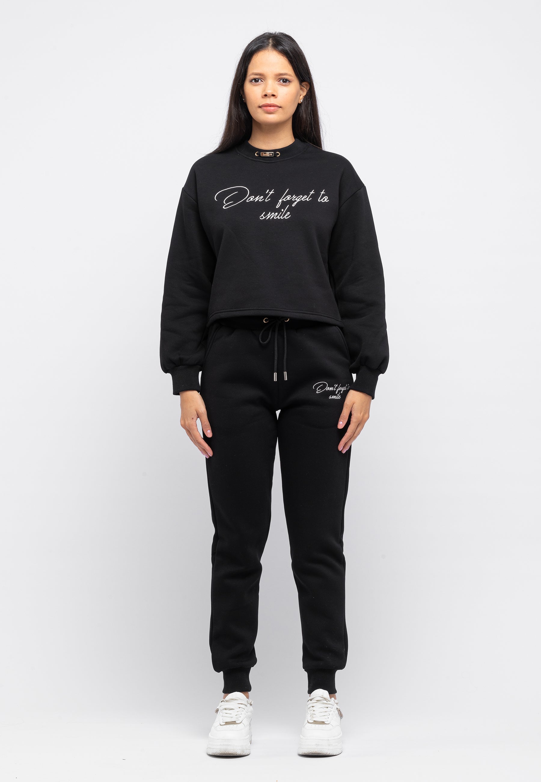 Thumbnail - Tom Barron Damen Freizeit-Trainingsanzug-Set mit Smile-Stickerei