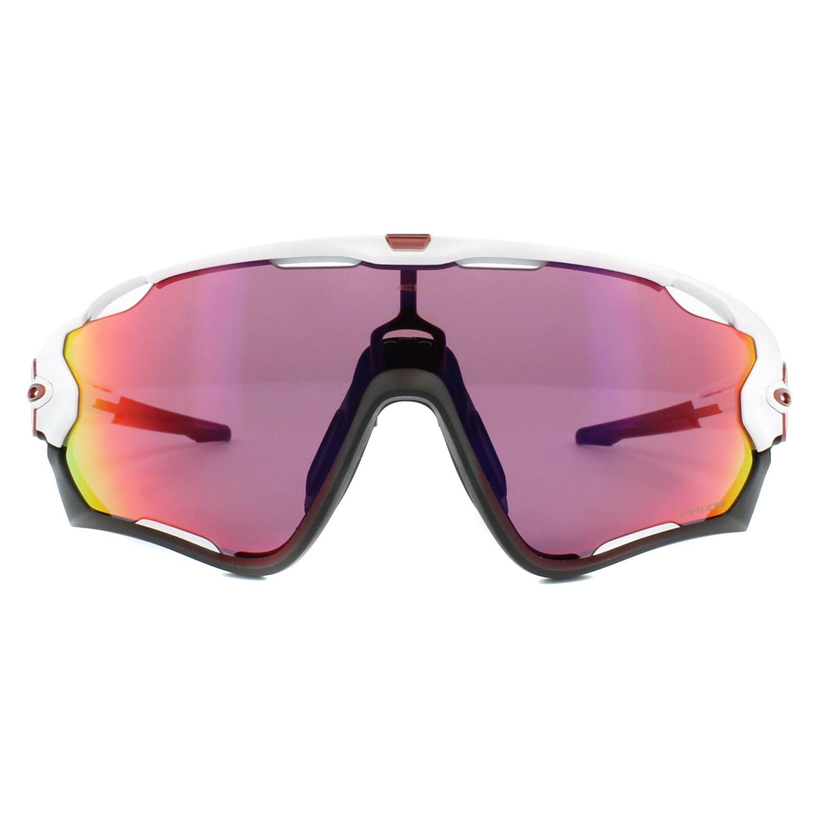 Thumbnail - Oakley Wrap Mens Polished White Prizm Road Sunglasses
