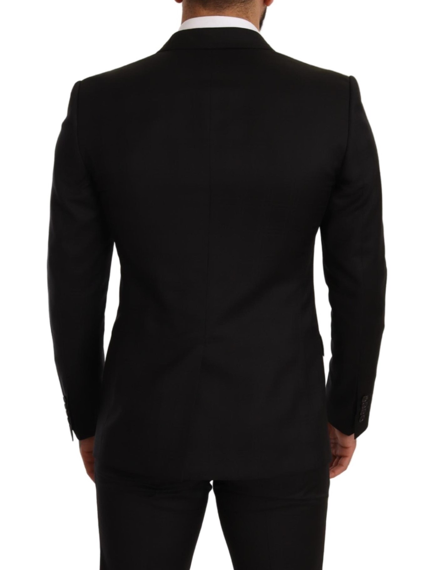 Dolce&Gabbana Herr Svart Rutig MARTINI SLIM FIT 2-delad Kostym – bild 2
