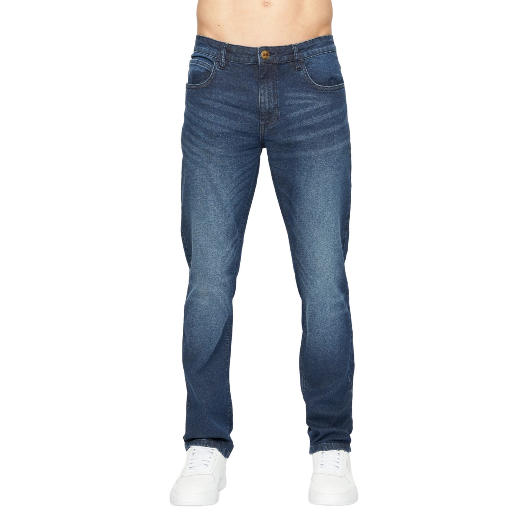Crosshatch Heren Svelte Stretch Jeans (Donkere wasbeurt)