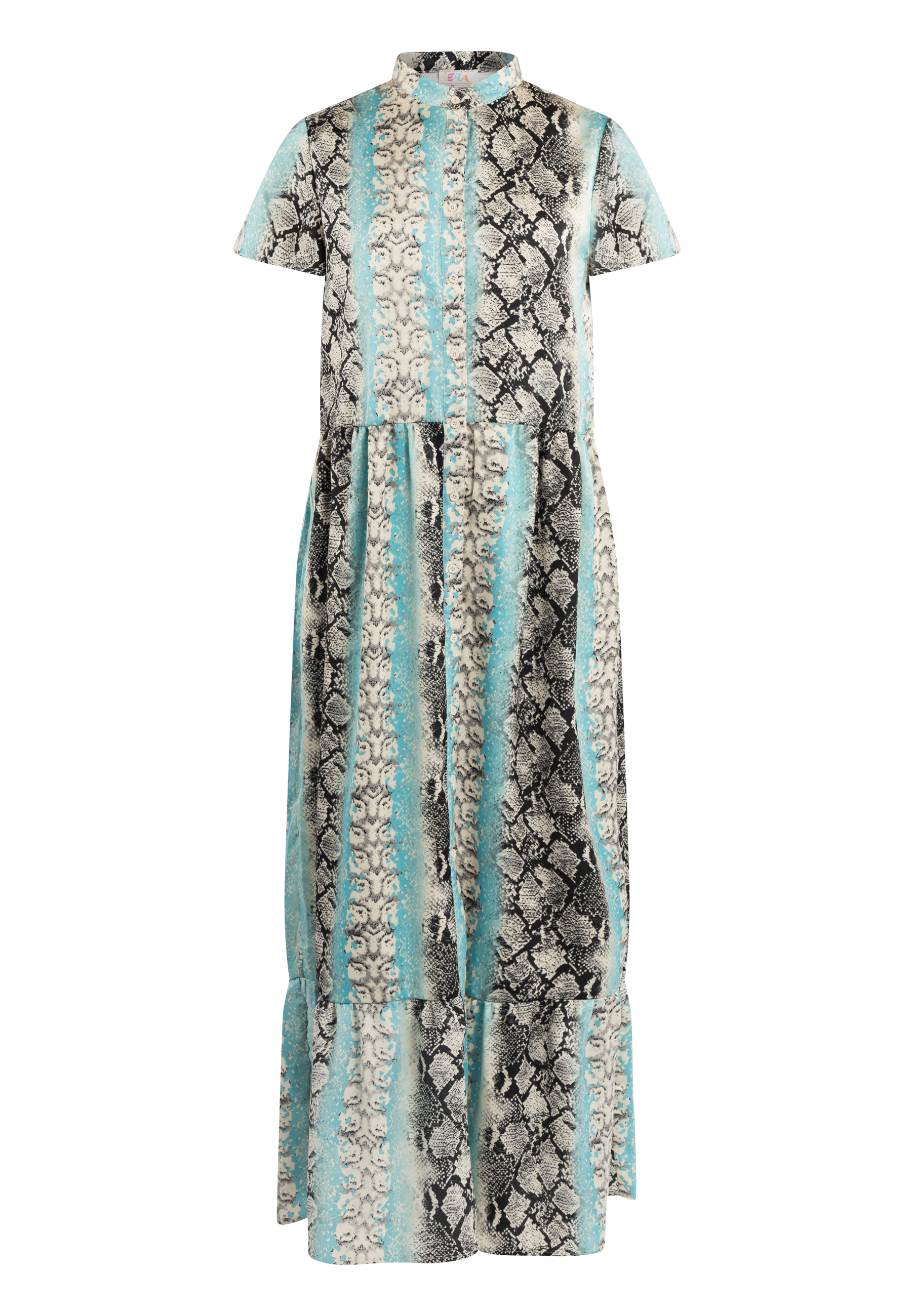 Thumbnail - IZIA Robe à manches courtes maxi gaya