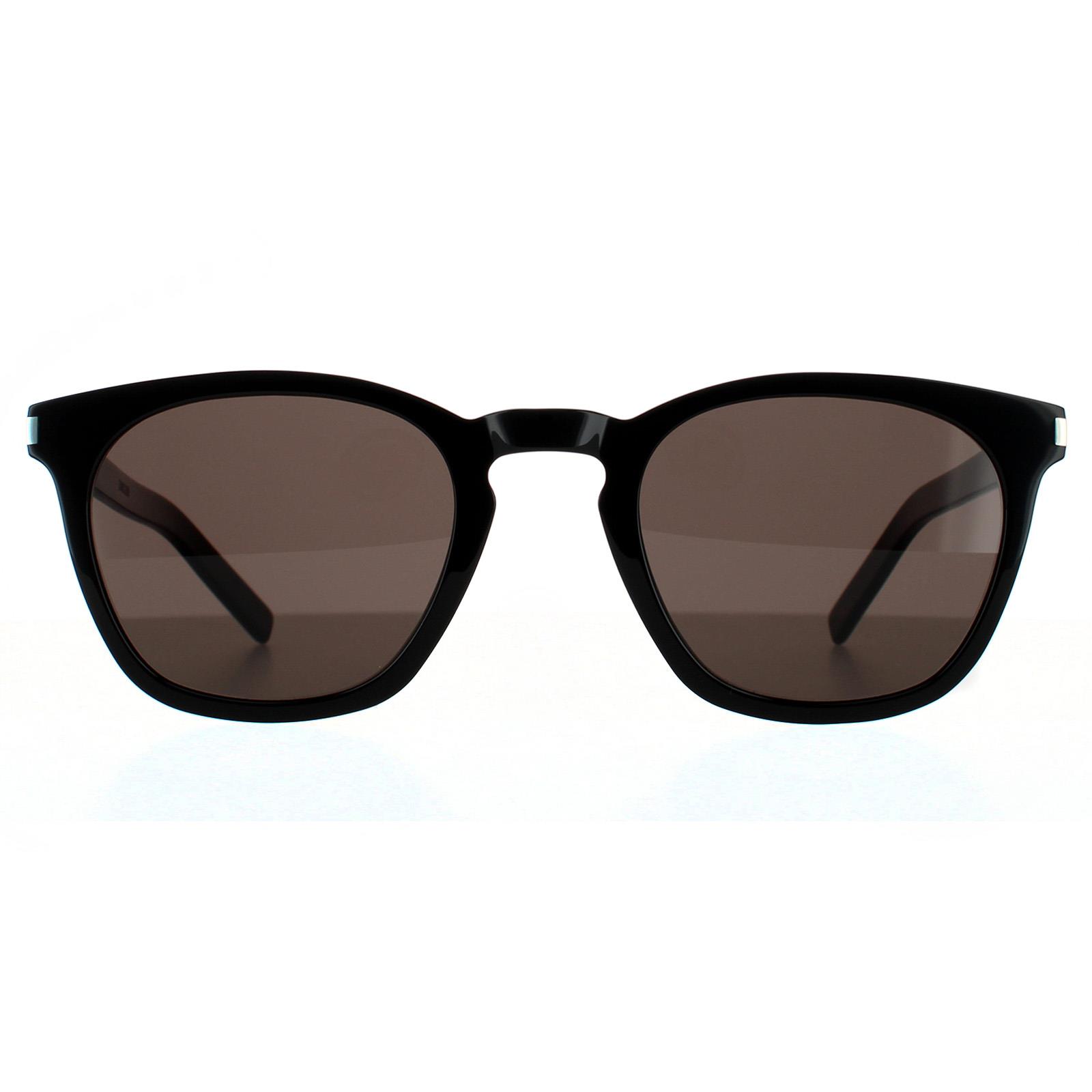 Thumbnail - Saint Laurent Quadratische Unisex-Sonnenbrille Schwarz Grau