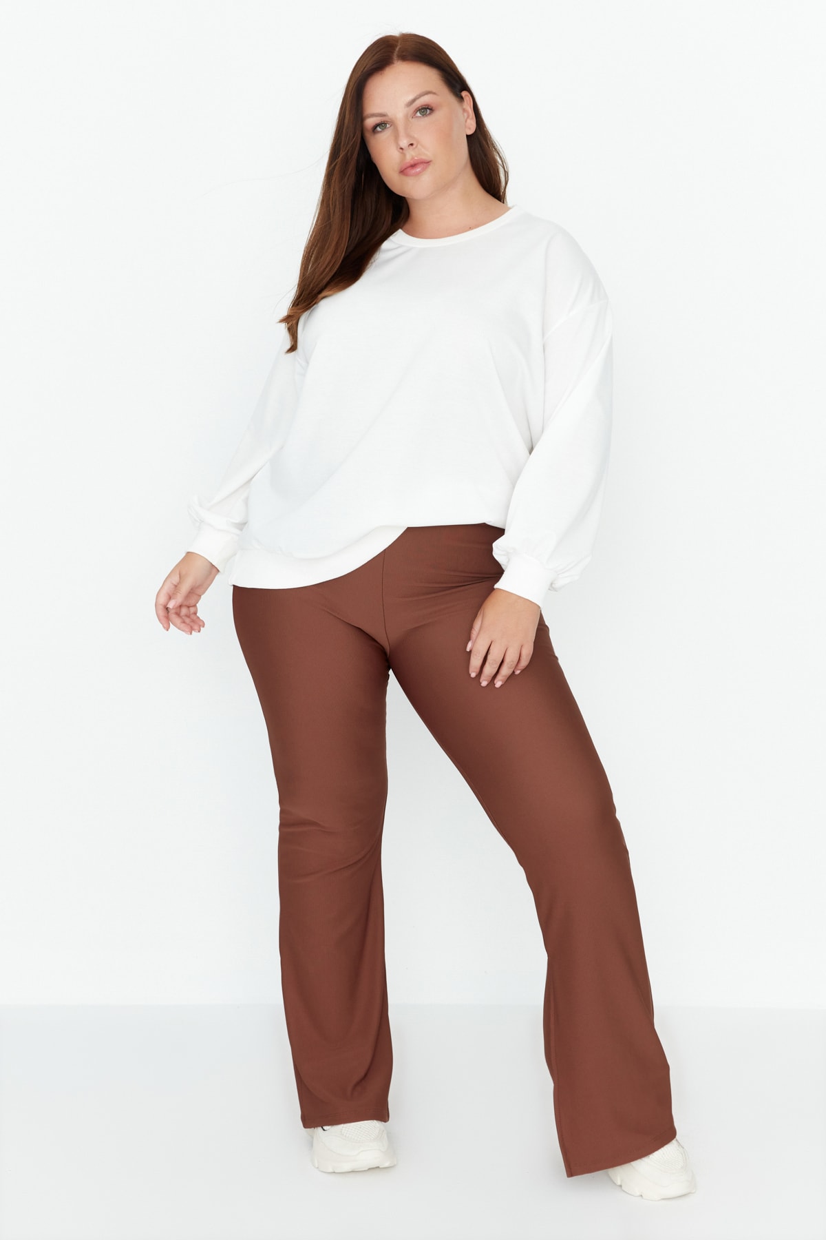 Trendyol Curve Trendyol Dam hög midja skinny byxor plusstorlek – bild 2