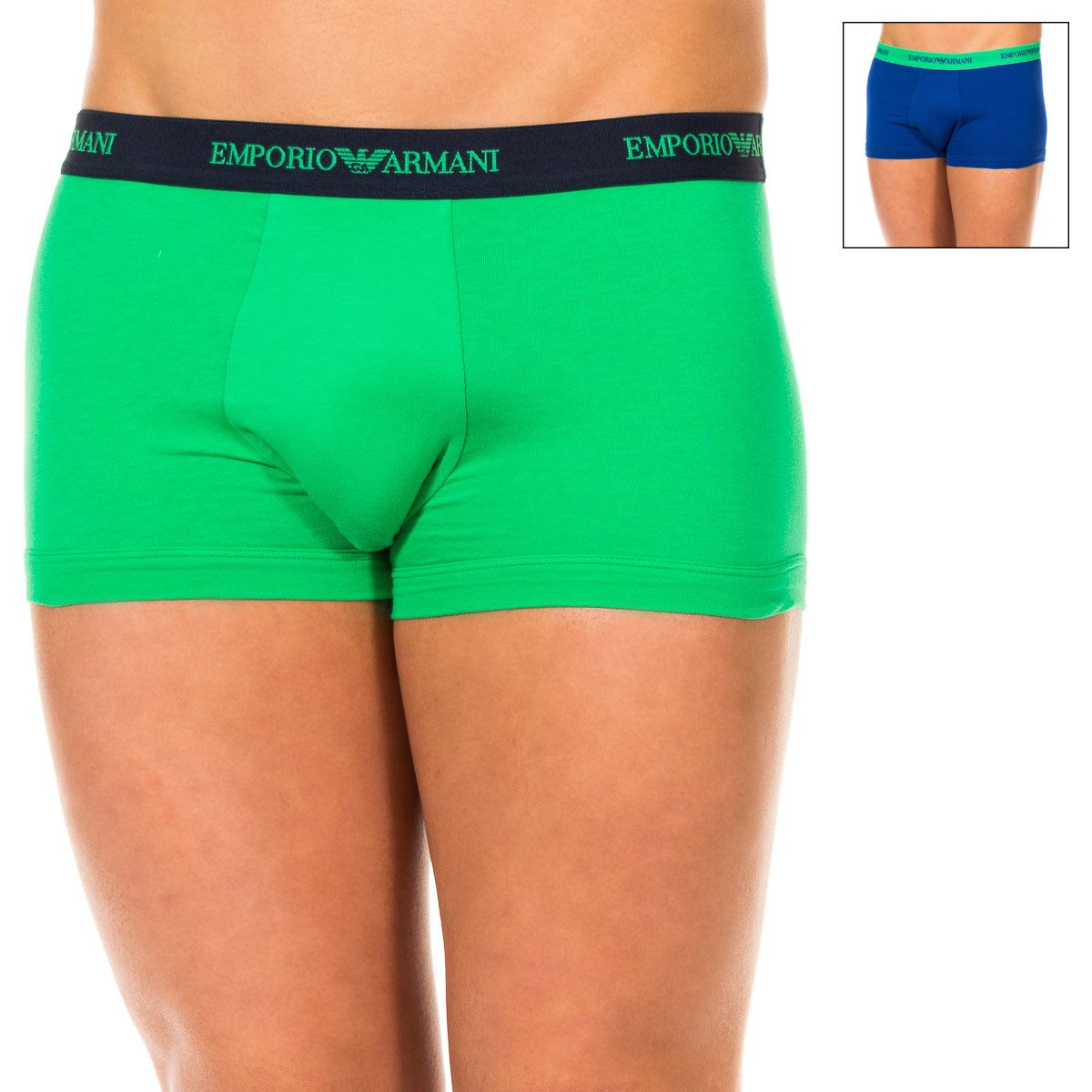 Emporio Armani Pack-2 Boxers andningsbart tyg och anatomisk front 111210-6P717 man boxerkalsong herr – bild 2